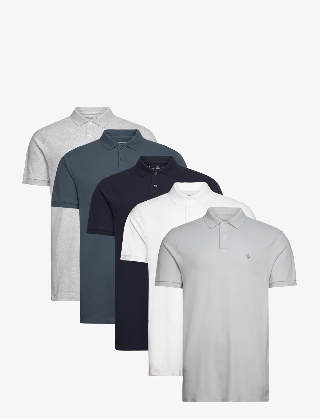 Abercrombie & Fitch - ANF MENS KNITS - kortærmede poloer - white/b04b/pearl blue/orion blue/sky captain - 0