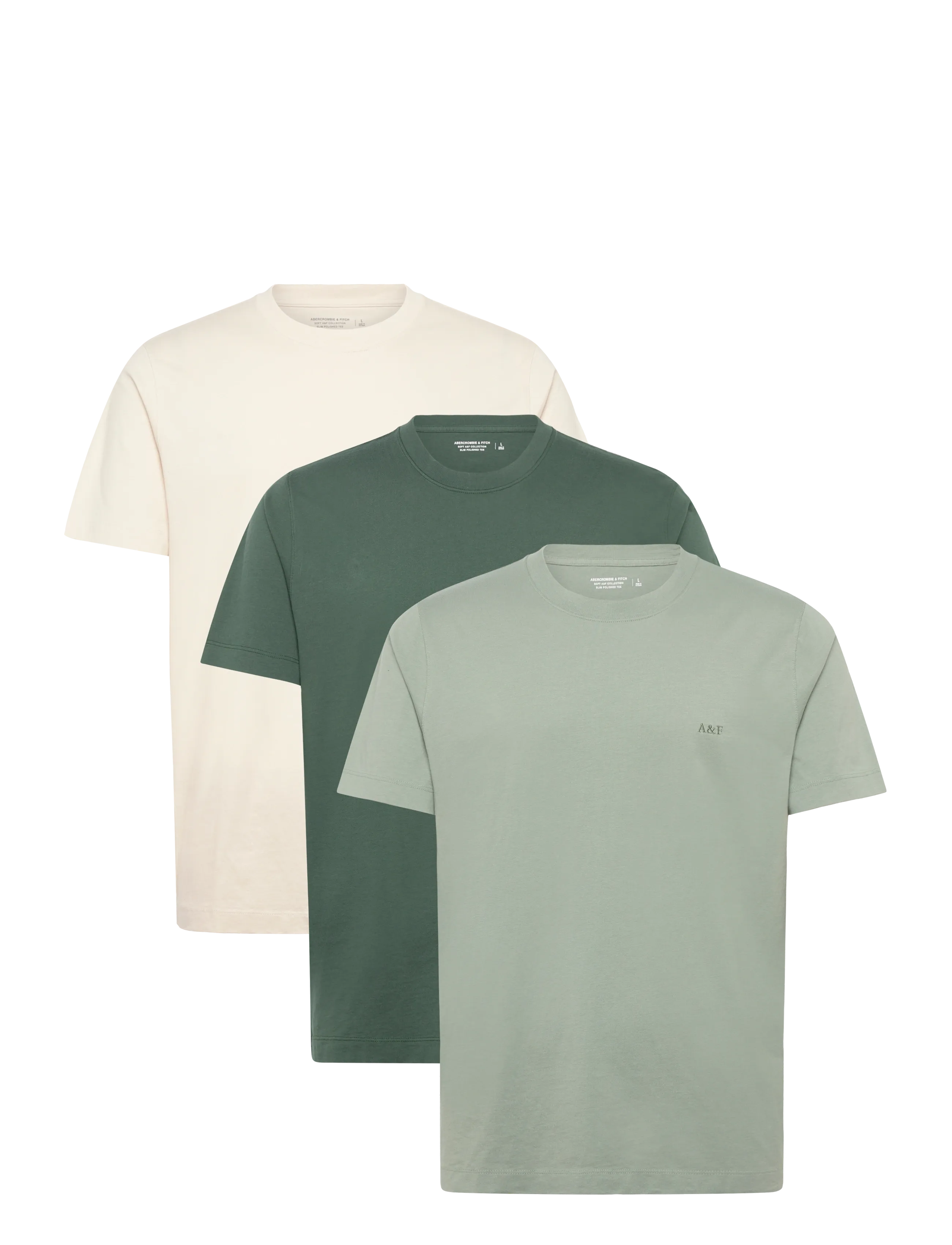 Abercrombie & Fitch ICON 3-PACK A&F LOGO - T-Shirts - 100 / multi
