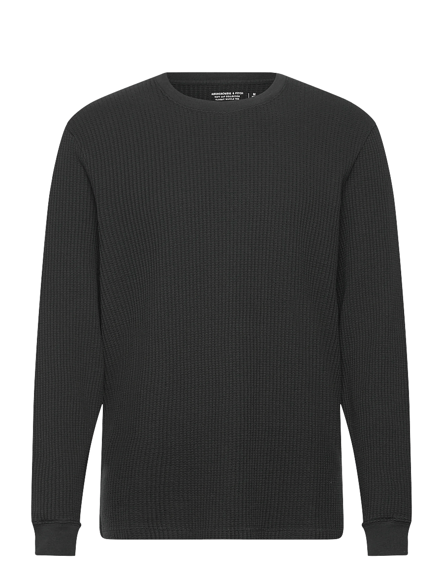 Abercrombie & Fitch - LONG SLEEVE CLASSIC WAFFLE TEE - 900 - 0