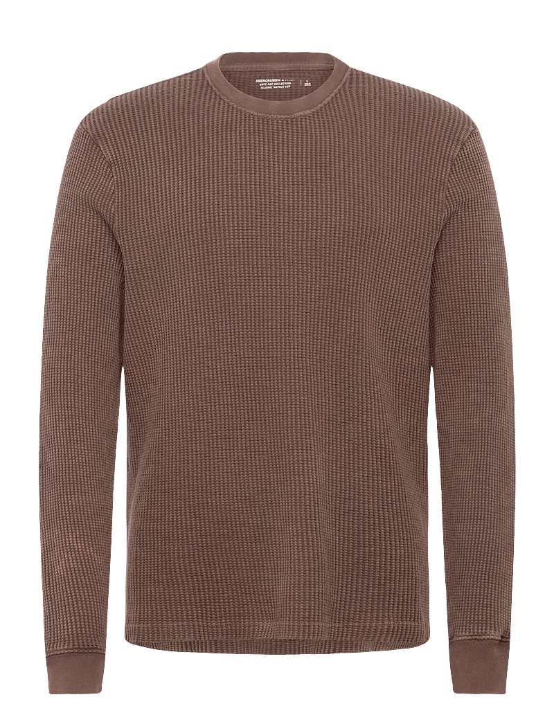 Abercrombie & Fitch - LONG SLEEVE CLASSIC WAFFLE TEE - langærmede t-shirts - 408 - 0