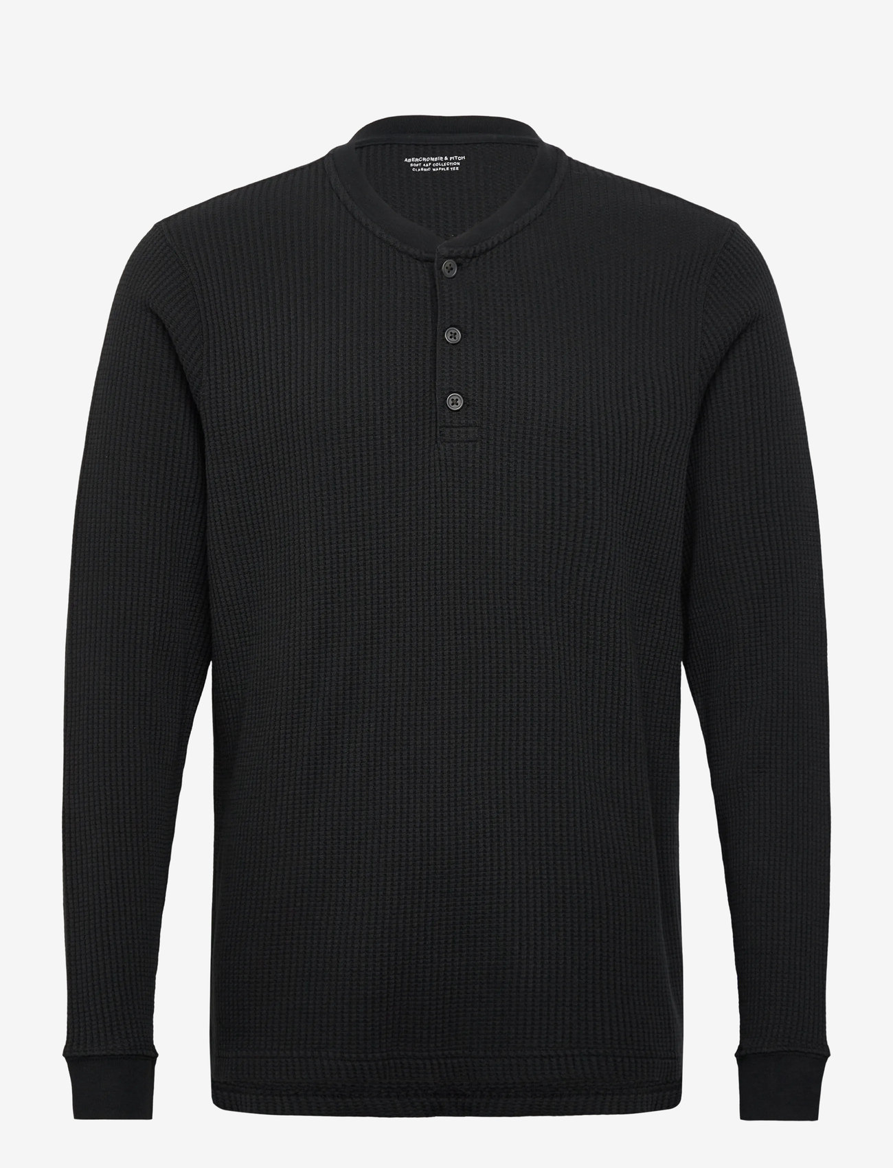 Abercrombie & Fitch - LONG SLEEVE CLASSIC WAFFLE HENLEY - langärmelig - 900 - 0