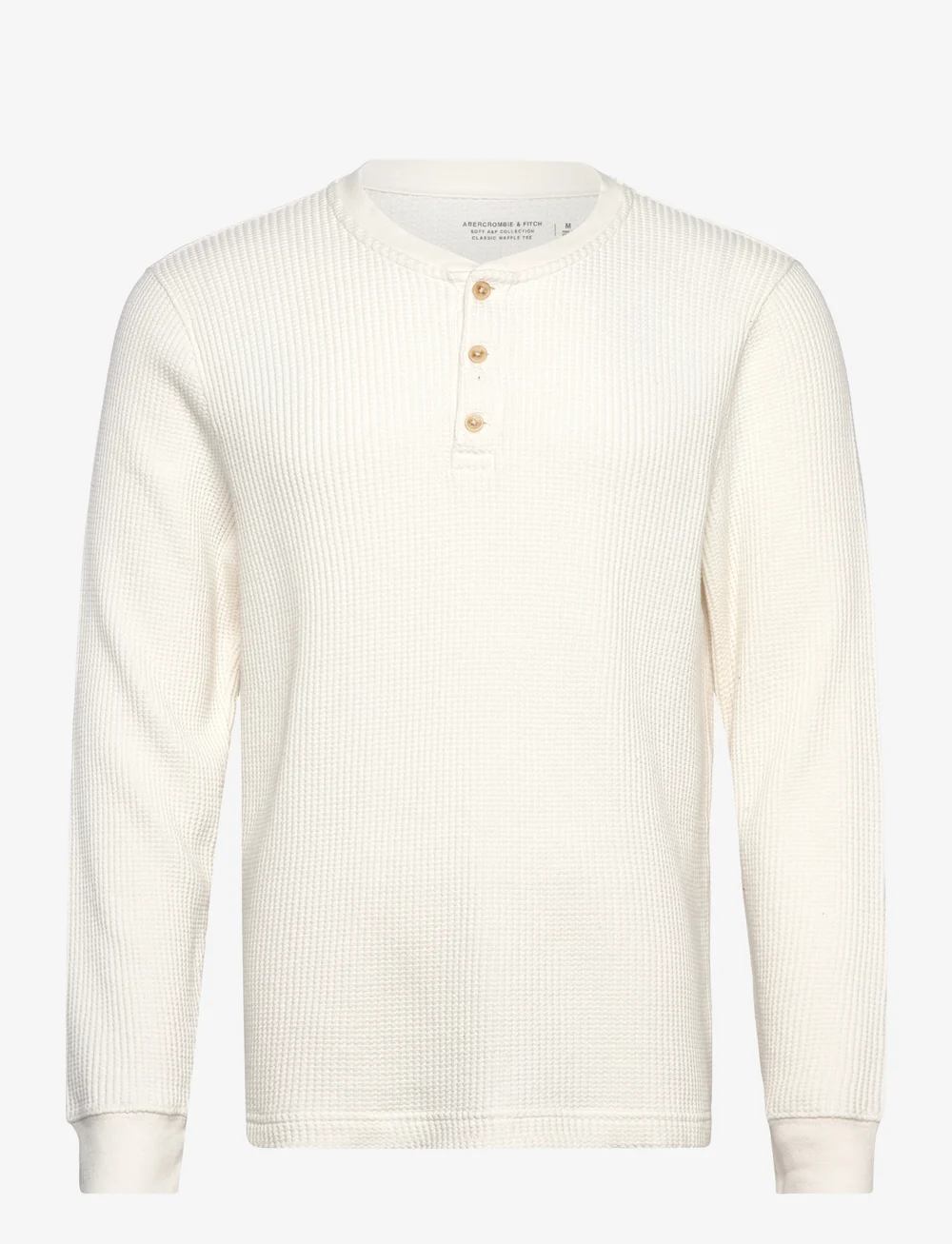Abercrombie & Fitch - LONG SLEEVE CLASSIC WAFFLE HENLEY - långärmade t-shirts - 100 - 0
