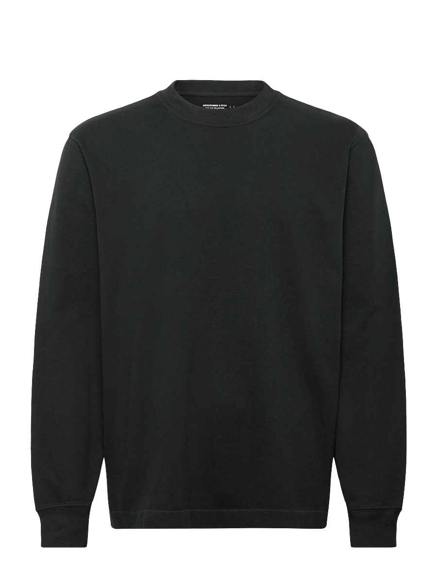 Abercrombie & Fitch - LONG SLEEVE PREMIUM HEAVY WEIGHT TEE - 900 - 0