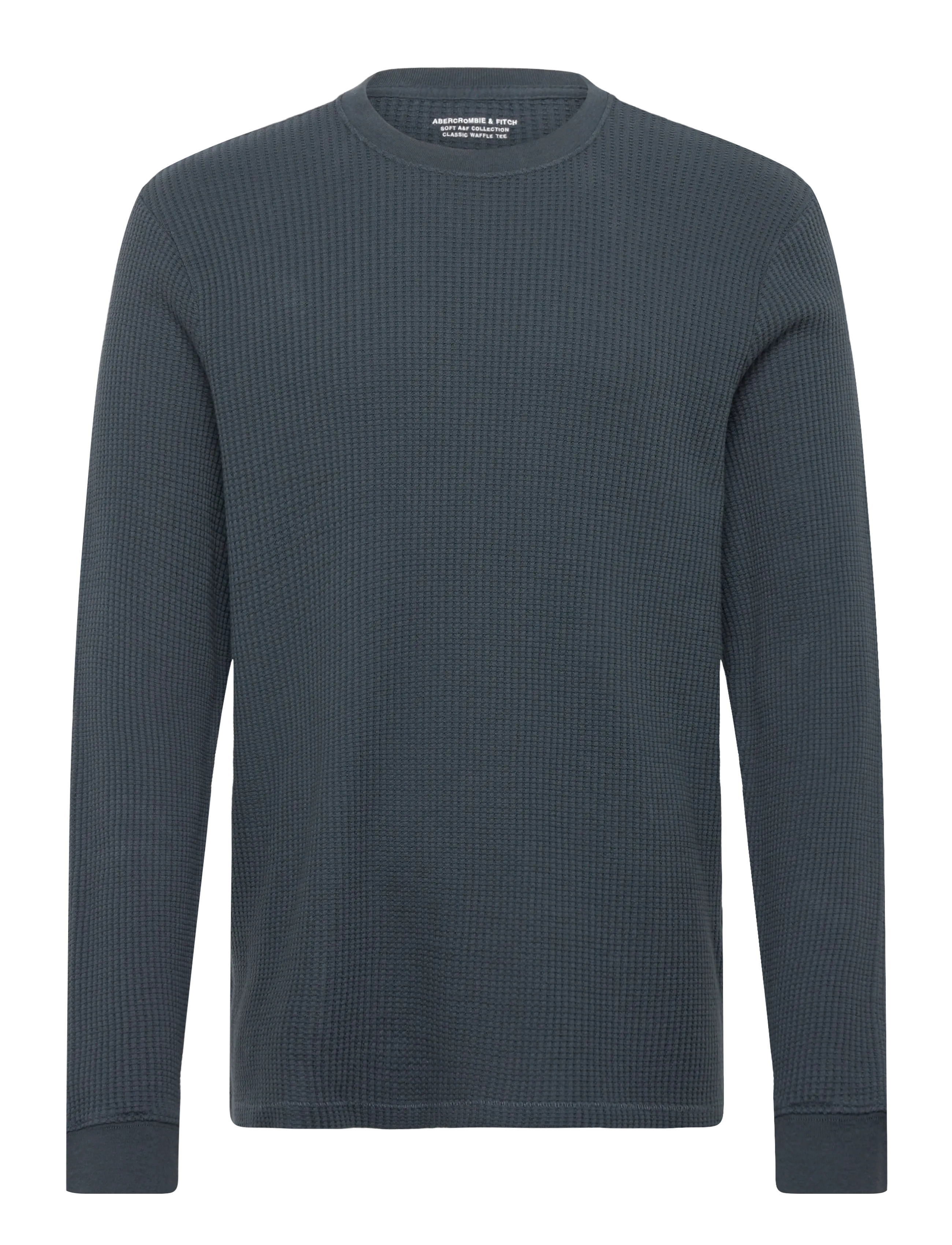 Abercrombie & Fitch LONG SLEEVE CLASSIC WAFFLE TEE - Long-sleeved t-shirts - 200 / grey