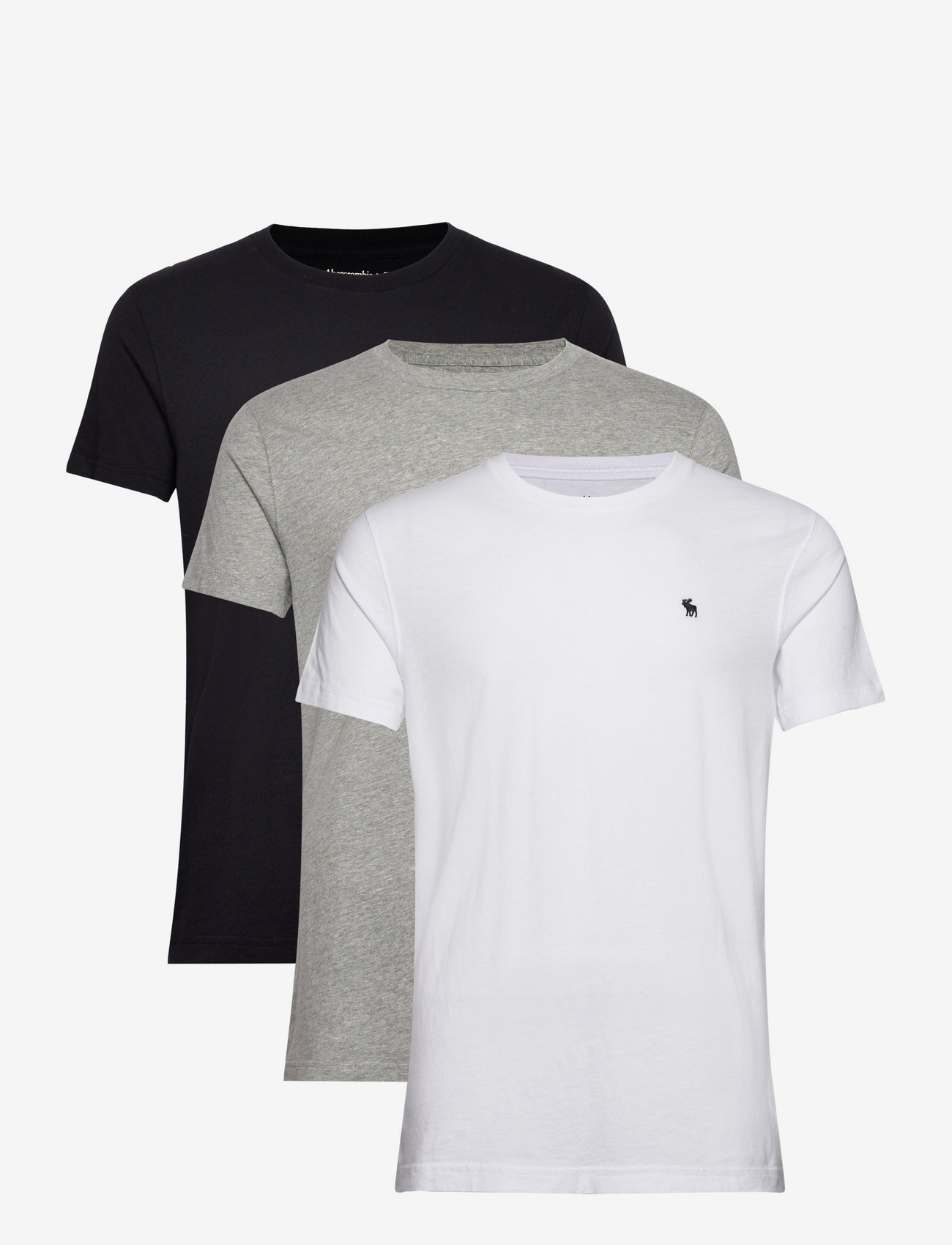 Abercrombie & Fitch - ANF MENS KNITS - t-shirts à manches courtes - white black grey - 0