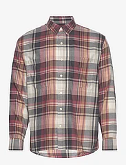 Abercrombie & Fitch - ANF MENS WOVENS - checkered shirts - burgundy plaid - 0