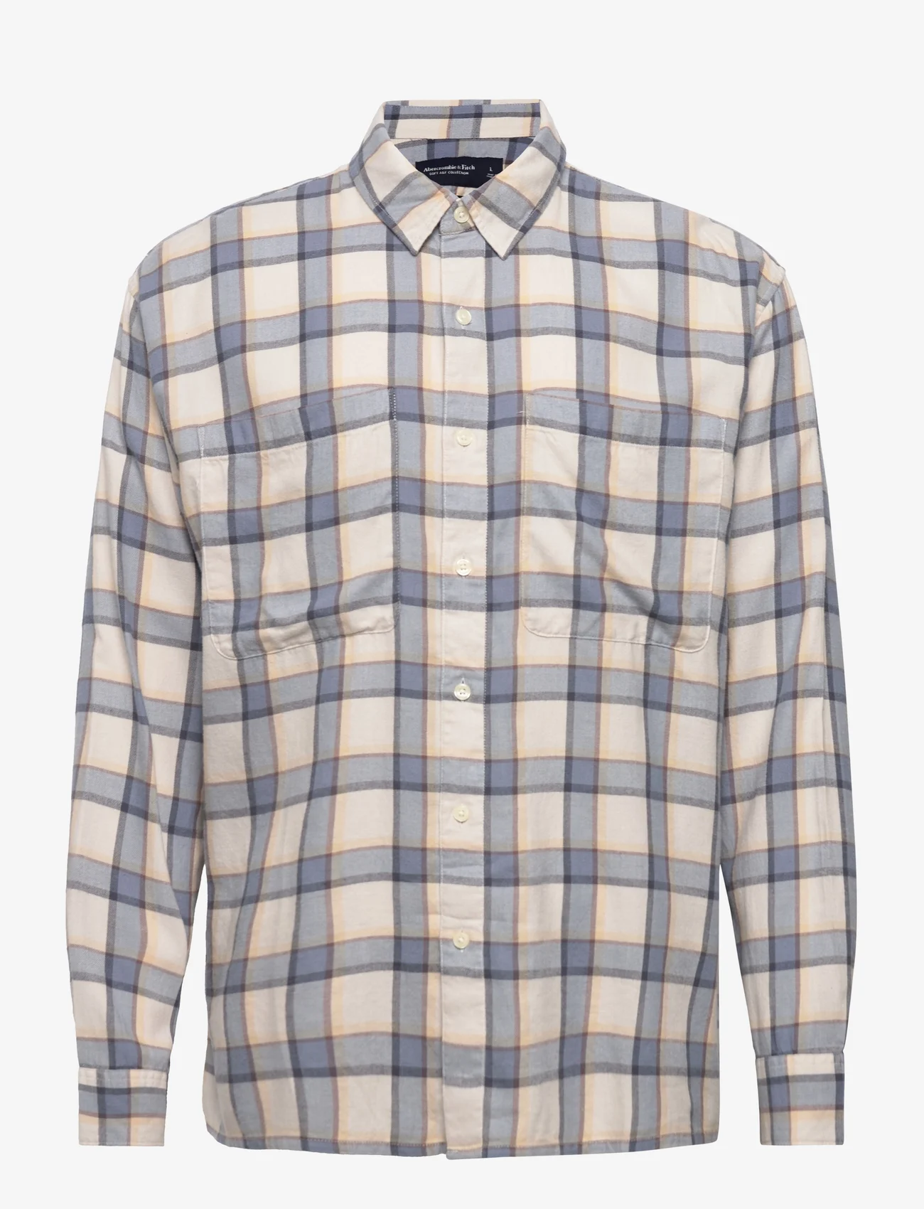 Abercrombie & Fitch - ANF MENS WOVENS - checkered shirts - white plaid - 0