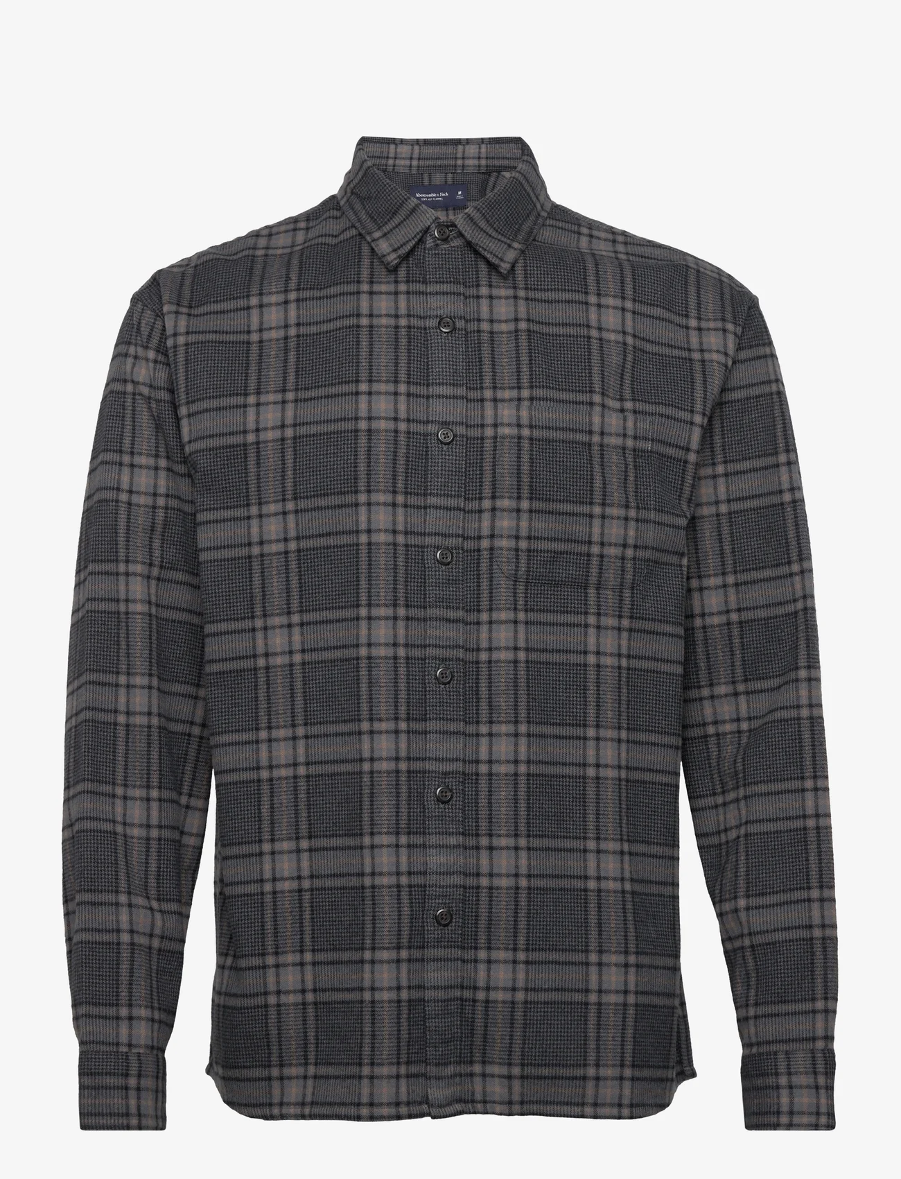 Abercrombie & Fitch - ANF MENS WOVENS - checkered shirts - black plaid - 0