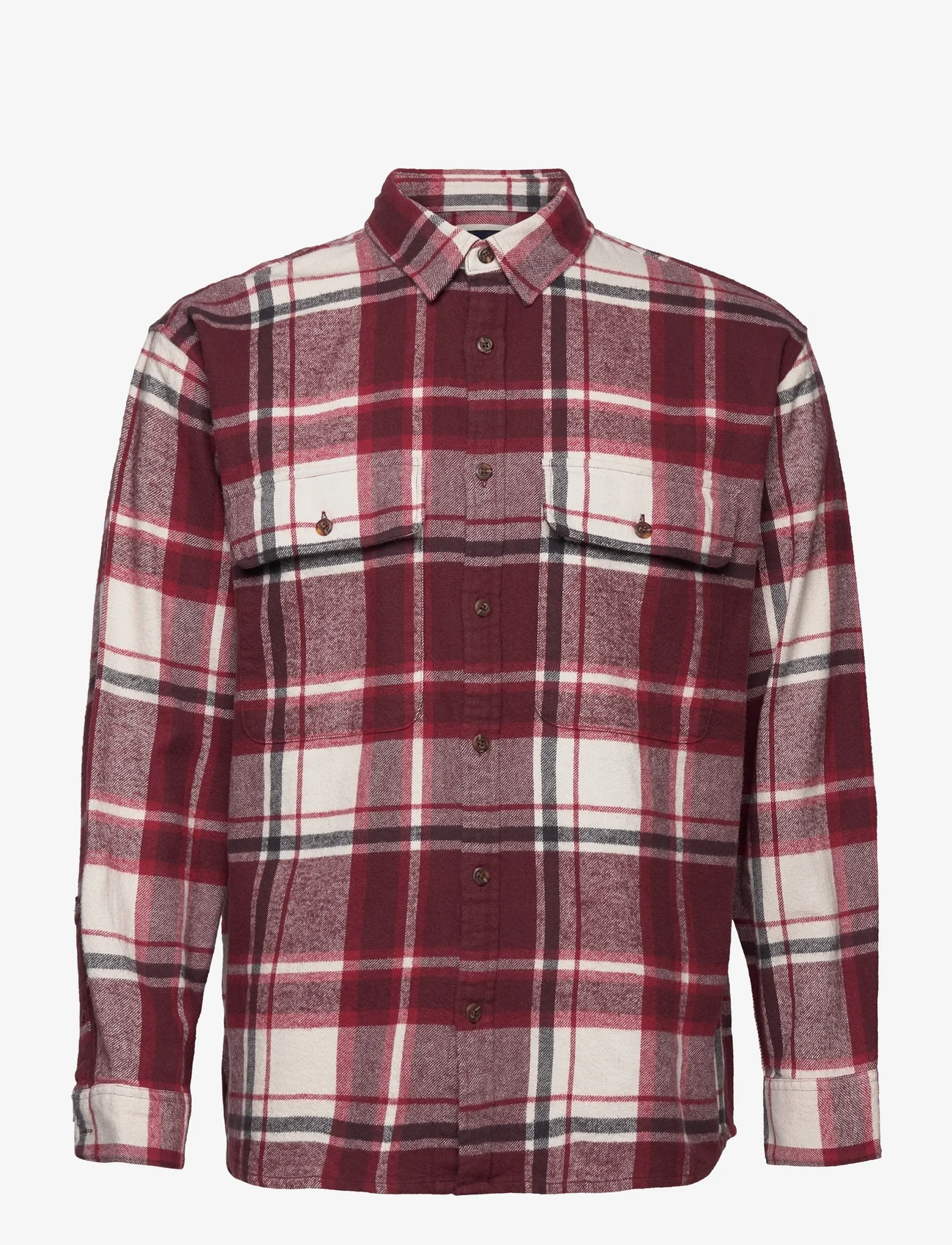 Abercrombie & Fitch - ANF MENS WOVENS - ternede skjorter - burgundy plaid - 0