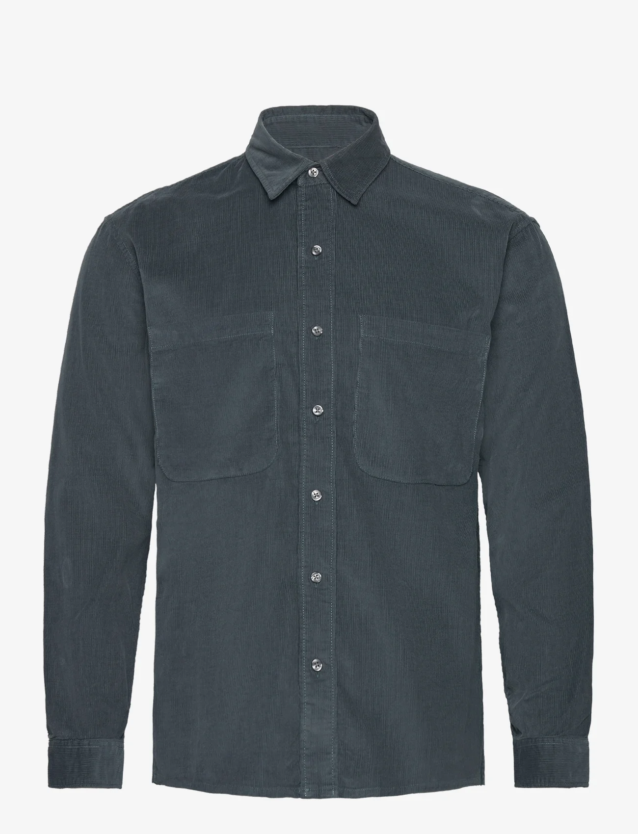 Abercrombie & Fitch - ANF MENS WOVENS - corduroy shirts - blue texture - 0