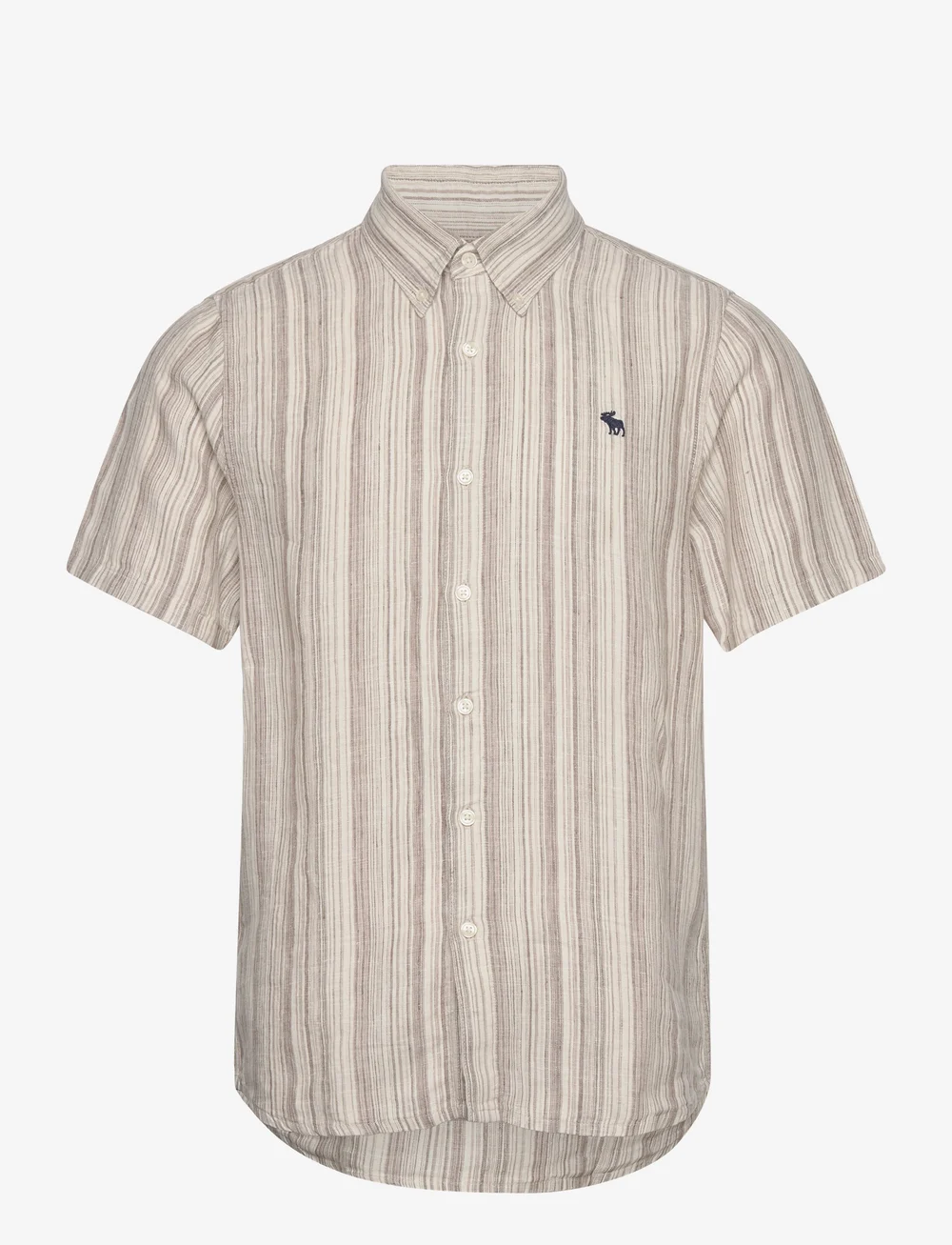 Abercrombie & Fitch - ANF MENS WOVENS - kortärmade skjortor - tan stripe - 0