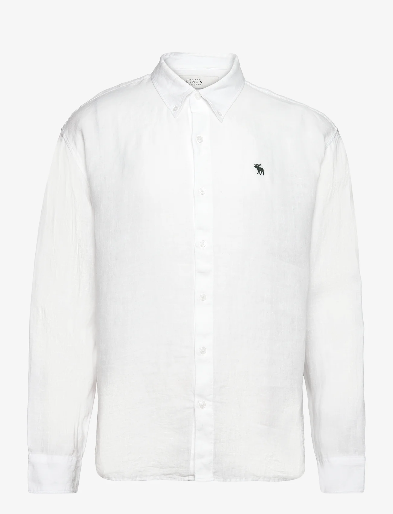 Abercrombie & Fitch - ANF MENS WOVENS - linen shirts - bright white - 0