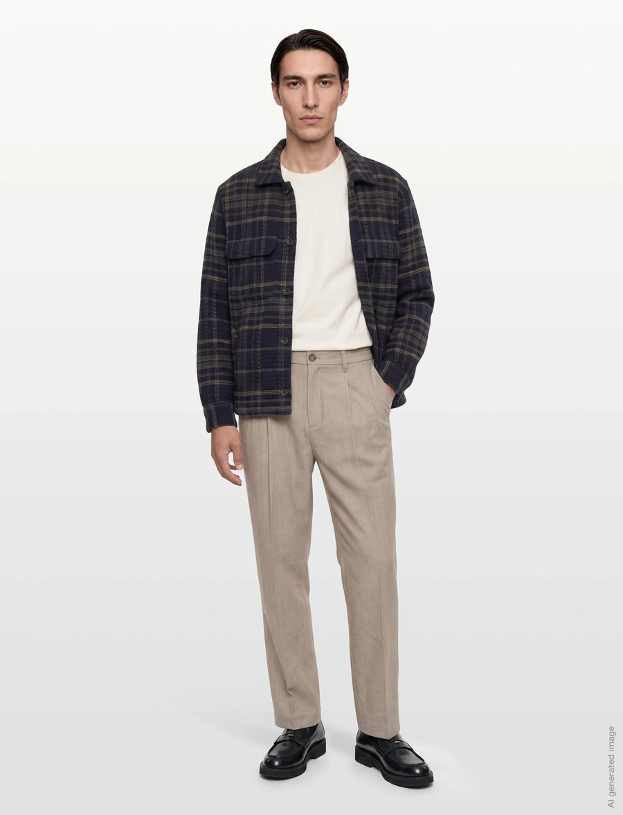 Abercrombie & Fitch - LONG SLEEVE BOUCLE OVERSHIRT - collecties - 208 - 0