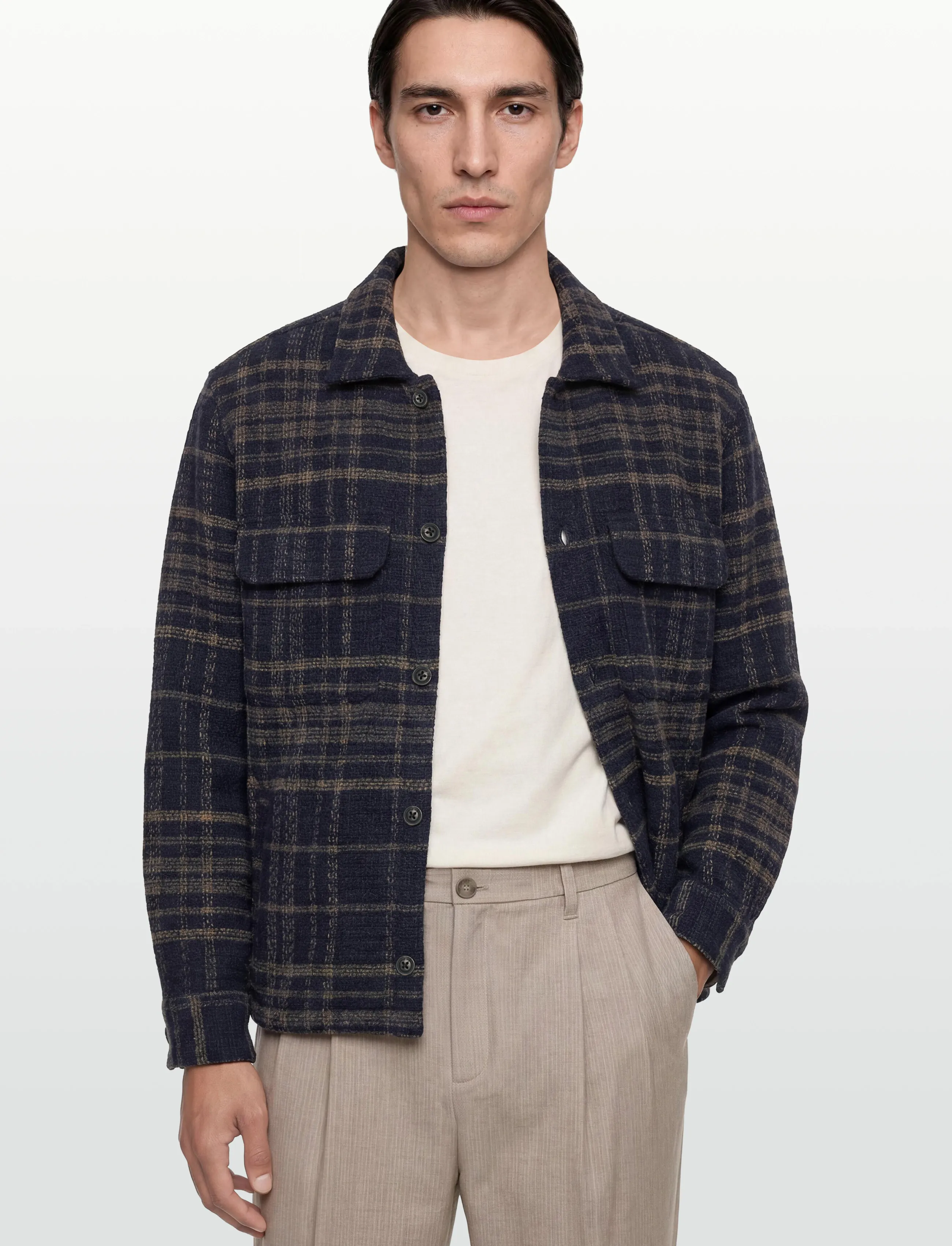 Abercrombie & Fitch - LONG SLEEVE BOUCLE OVERSHIRT - collecties - 208 - 3