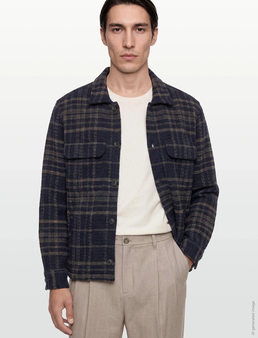 Abercrombie & Fitch - LONG SLEEVE BOUCLE OVERSHIRT - collecties - 208 - 3