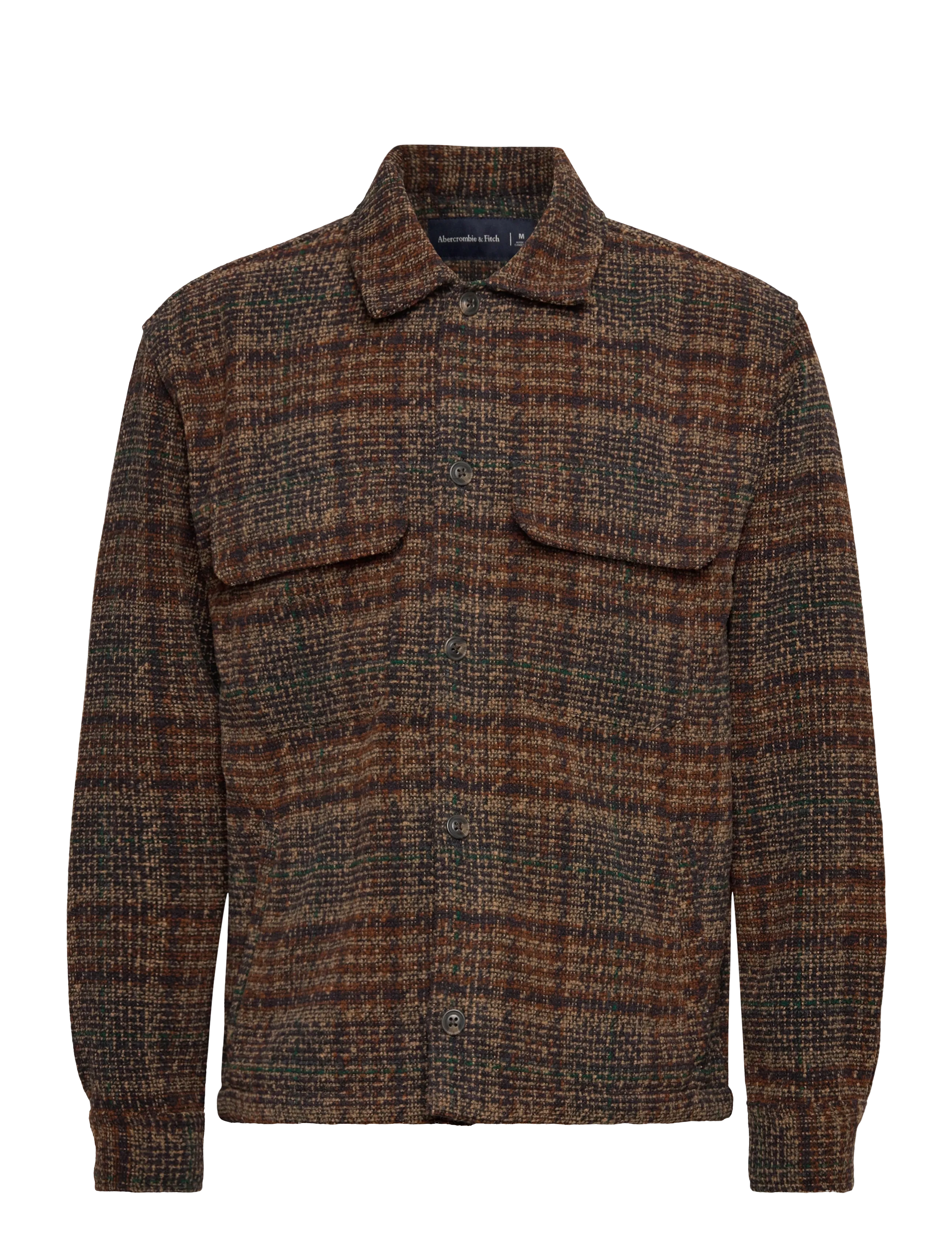 Abercrombie & Fitch LONG SLEEVE BOUCLE OVERSHIRT - Overshirts - 408 / multi