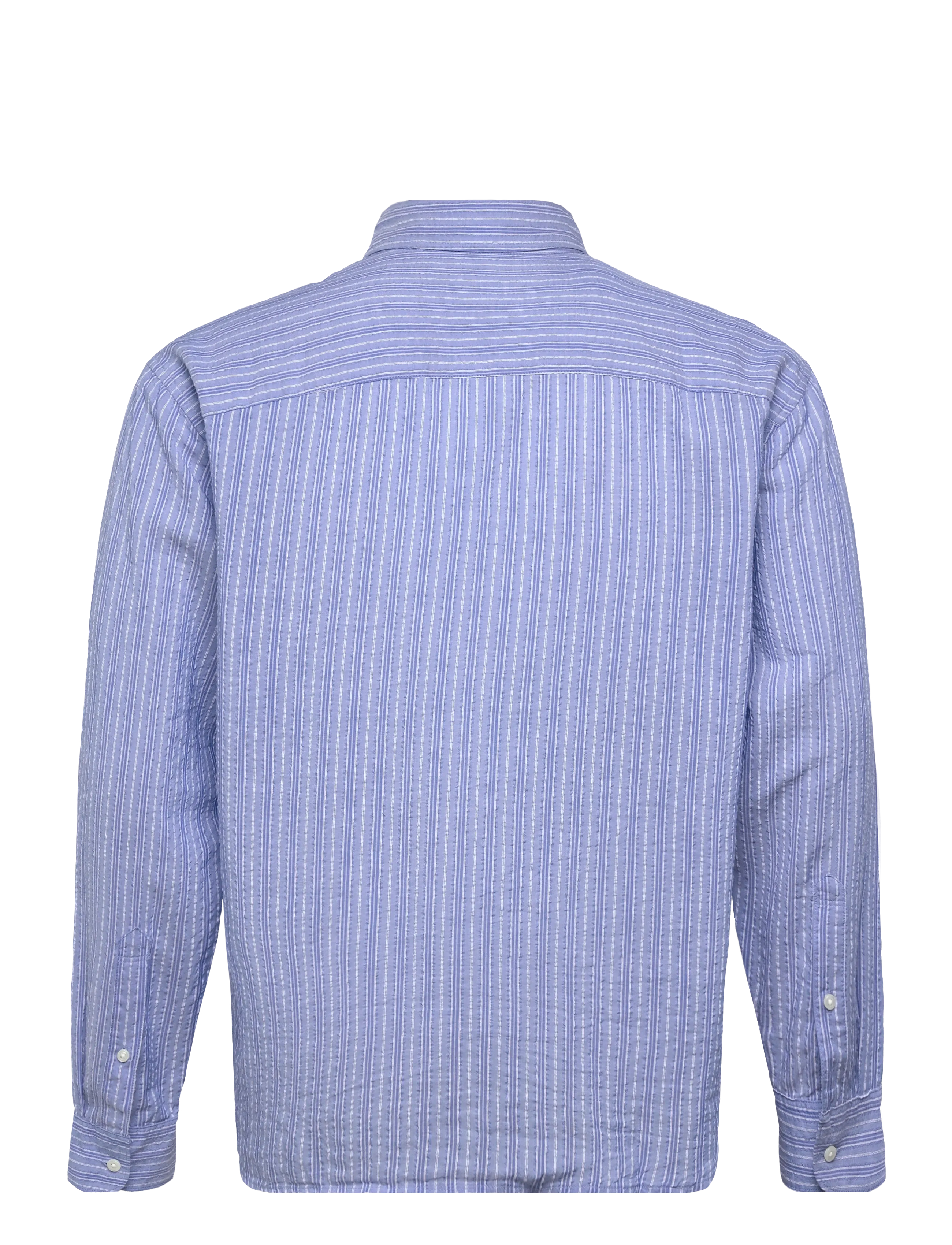 Abercrombie & Fitch - LS ICON CURVED HEM SEERSUCKER POPLIN - chemises à rayures - 205 - 1