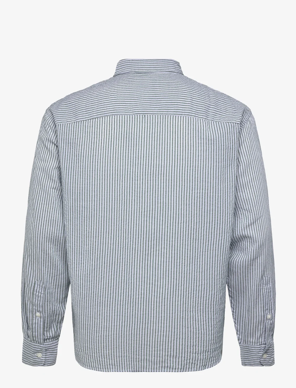 Abercrombie & Fitch - LS ICON CURVED HEM SEERSUCKER POPLIN - gestreifte hemden - 304 - 1