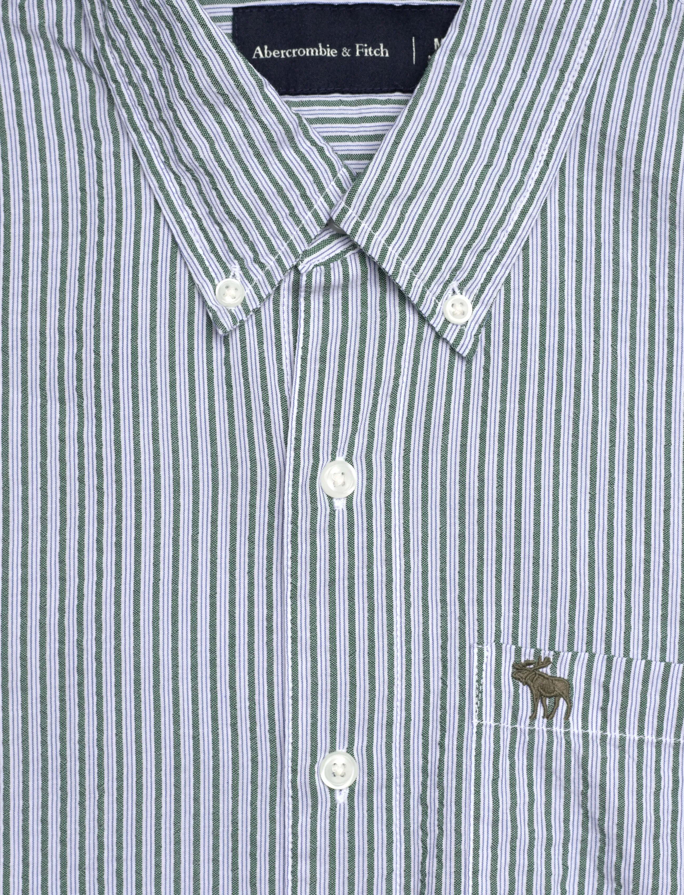 Abercrombie & Fitch - LS ICON CURVED HEM SEERSUCKER POPLIN - chemises à rayures - 304 - 2