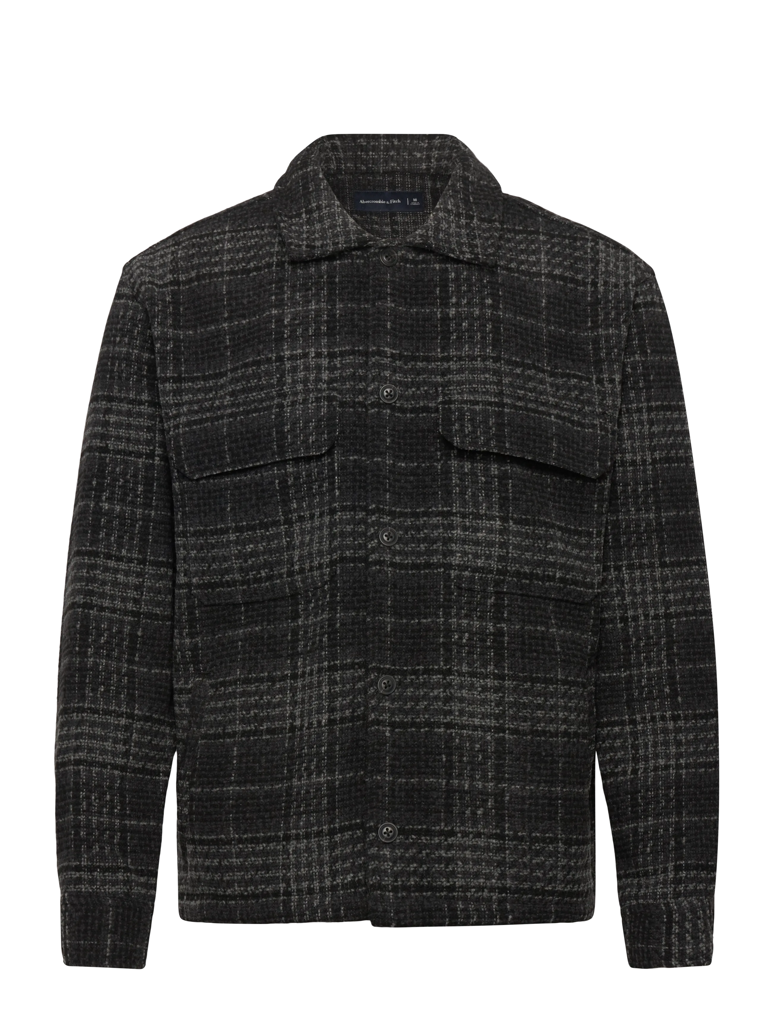 Abercrombie & Fitch LONG SLEEVE BOUCLE OVERSHIRT - Overshirts - 900 / grey