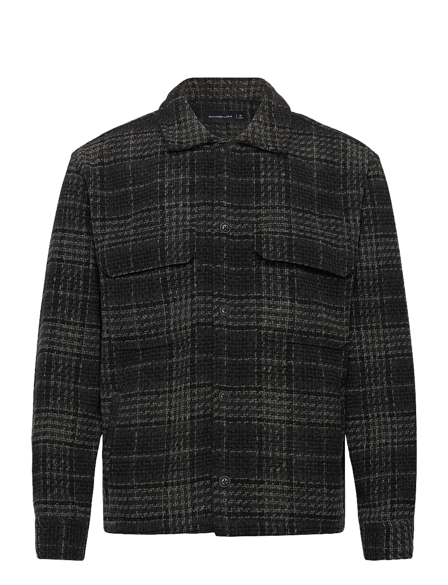 Abercrombie & Fitch - LONG SLEEVE BOUCLE OVERSHIRT - overshirts - 900 - 1
