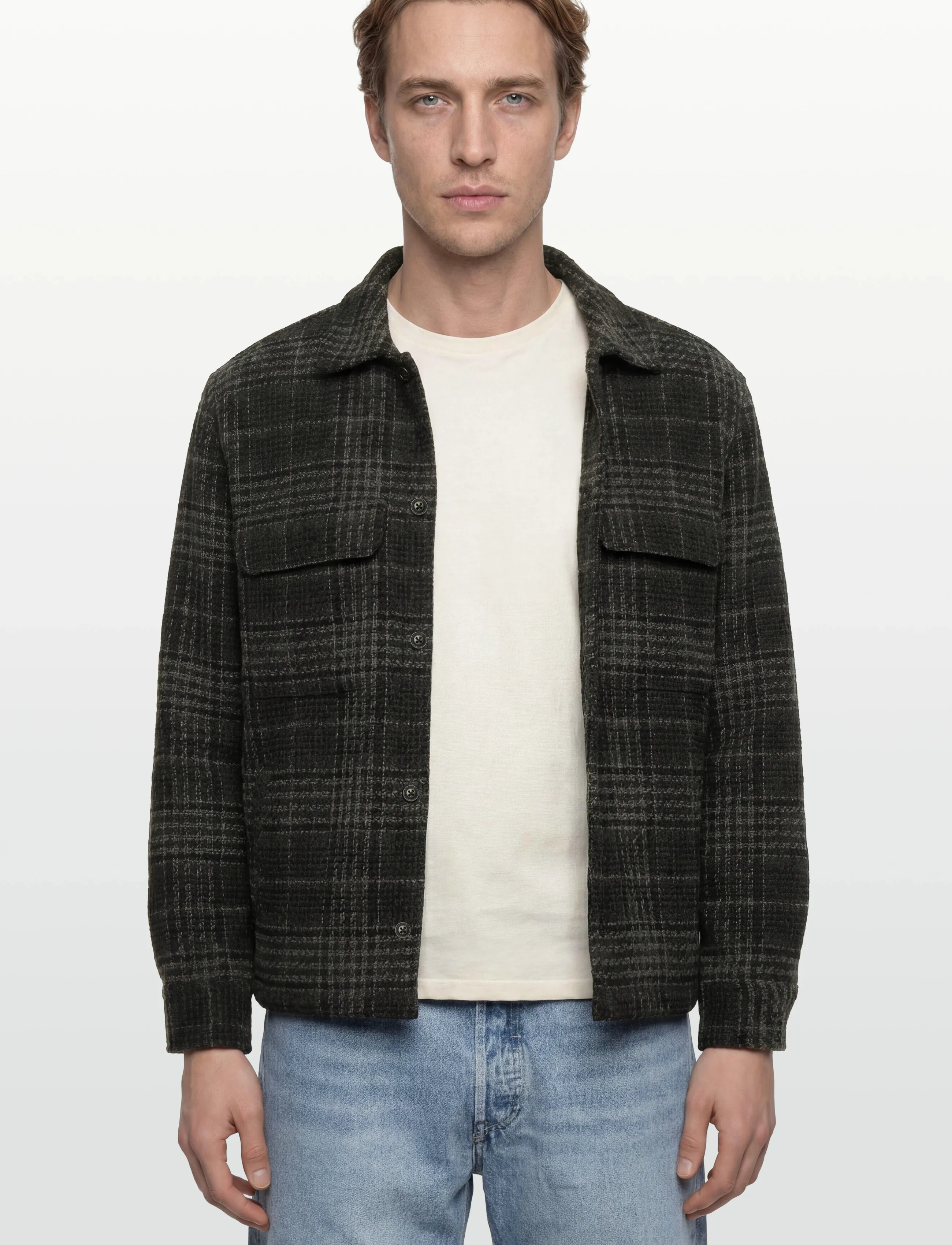 Abercrombie & Fitch - LONG SLEEVE BOUCLE OVERSHIRT - kollektioner - 900 - 3