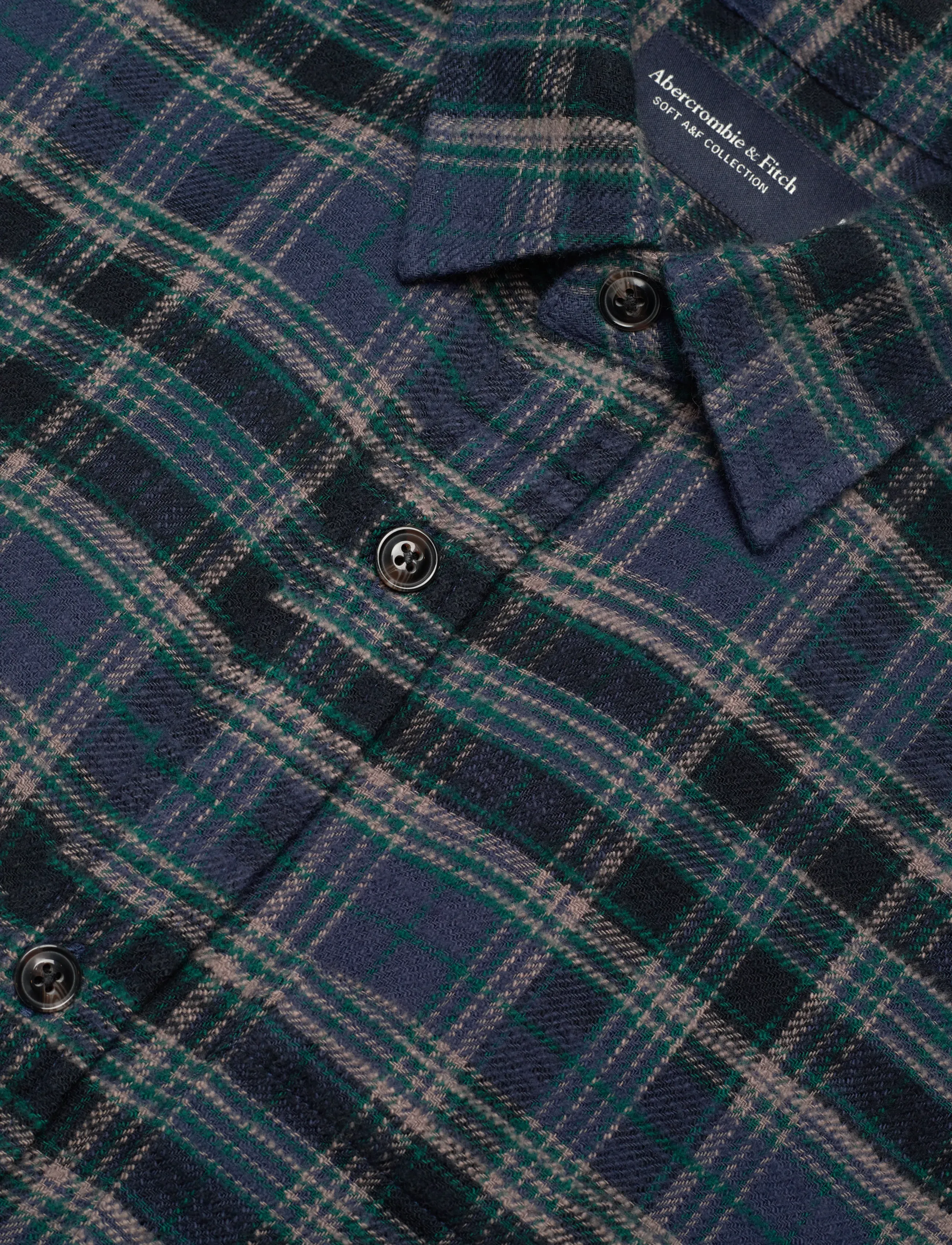 Abercrombie & Fitch - SEP5 LS SLUB FLANNEL PLAID - flanell-hemden - 208 - 3