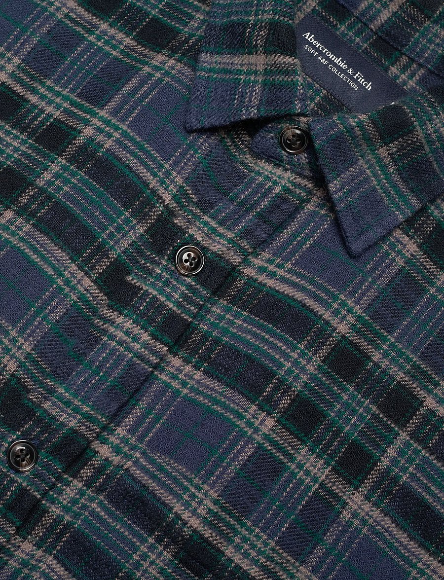 Abercrombie & Fitch - SEP5 LS SLUB FLANNEL PLAID - flanellsärgid - 208 - 3