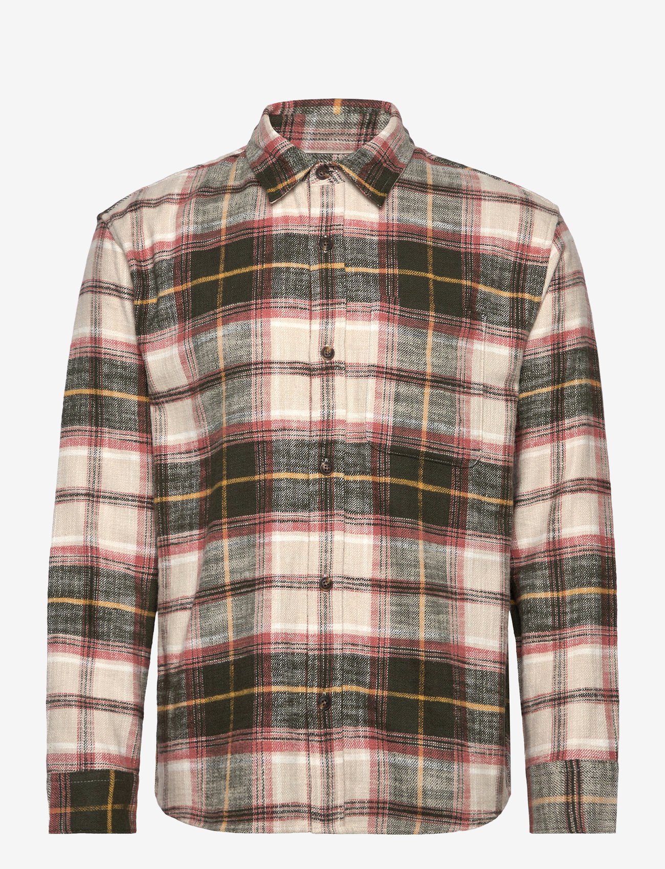 Abercrombie & Fitch - SEP5 LS SLUB FLANNEL PLAID - flanellskjortor - 308 - 0