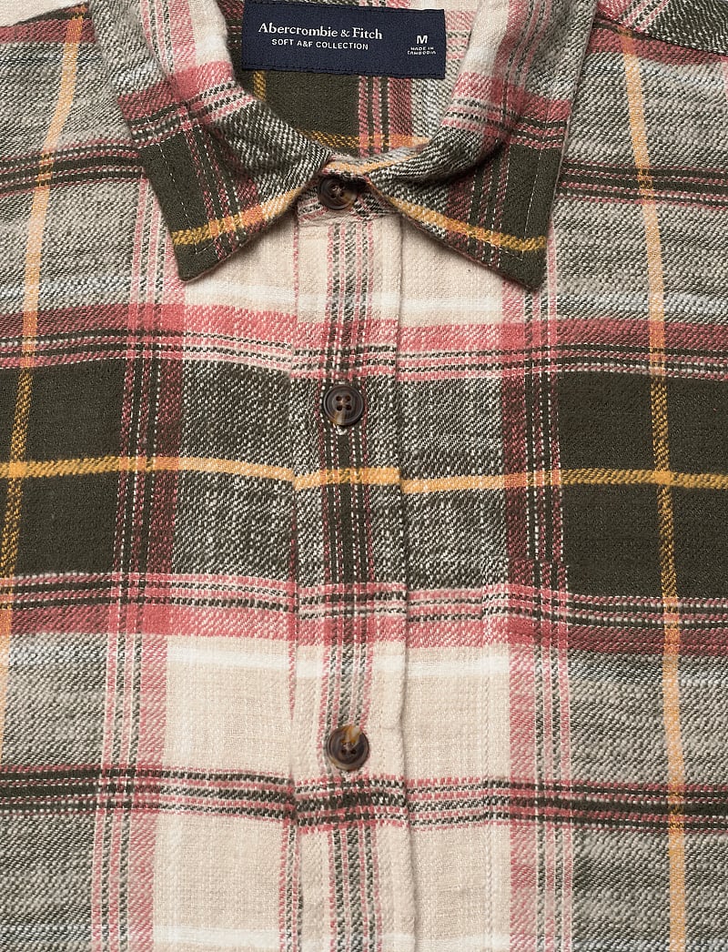 Abercrombie & Fitch - SEP5 LS SLUB FLANNEL PLAID - flanellskjortor - 308 - 2