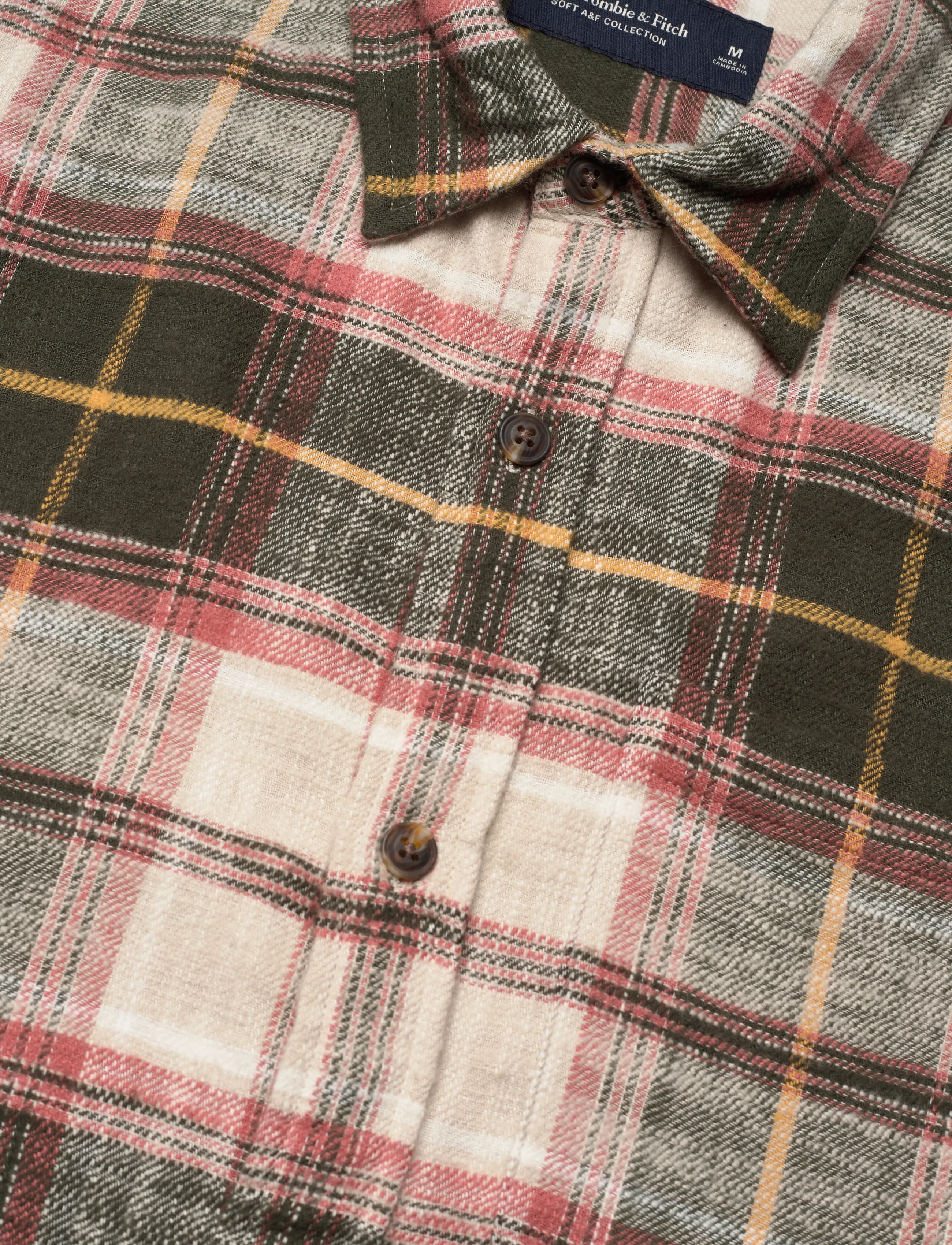 Abercrombie & Fitch - SEP5 LS SLUB FLANNEL PLAID - flannel-skjorter - 308 - 3