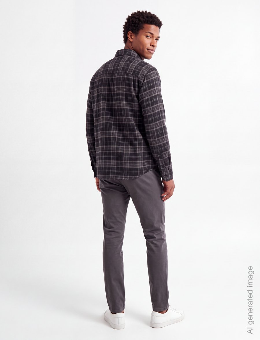 Abercrombie & Fitch - LONG SLEEVE SLUB FLANNEL PLAID - rutiga skjortor - 908 - 3