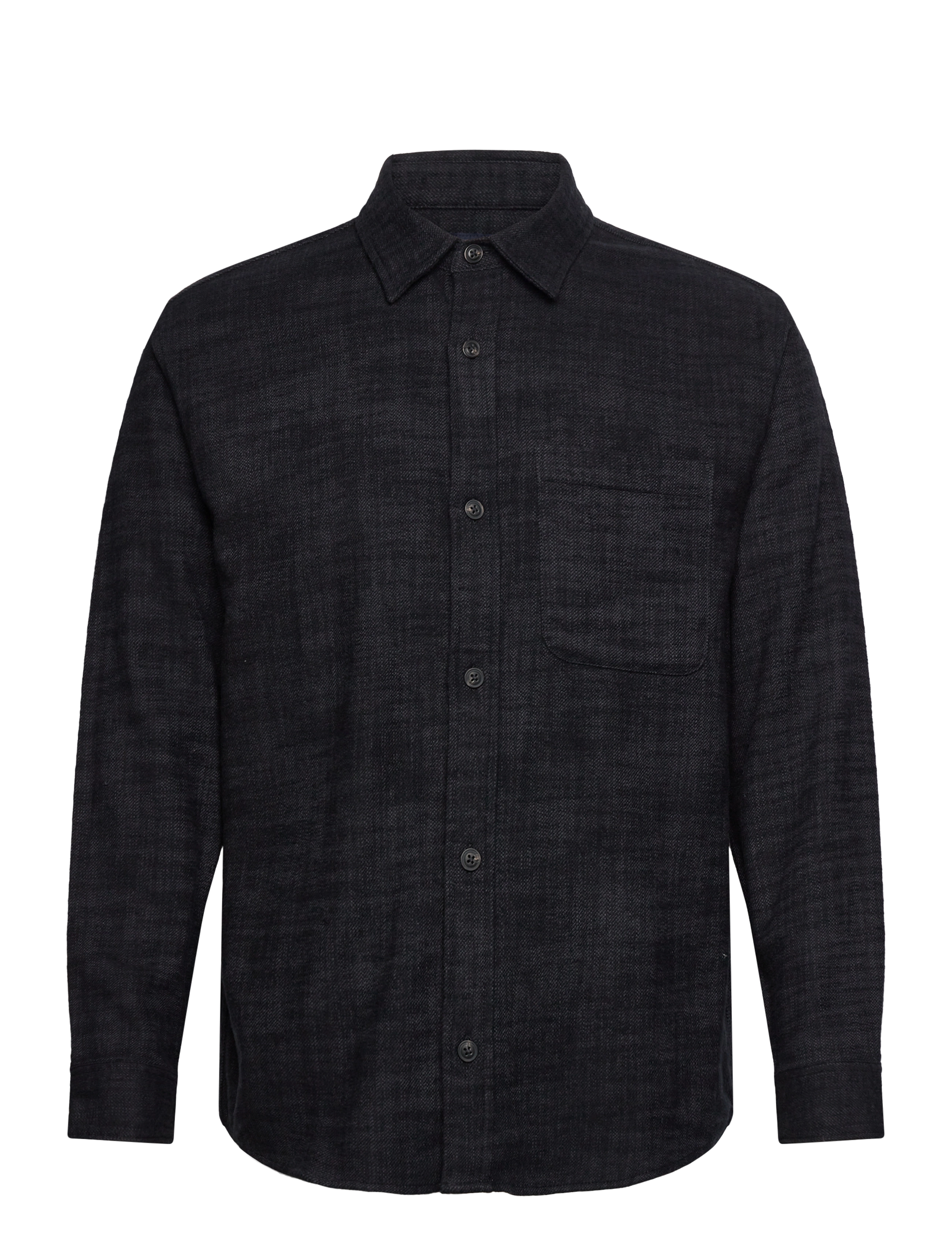 Abercrombie & Fitch Long Sleeve Slub Flannel, S, Shirts, Schwarz - Casual Männerswear