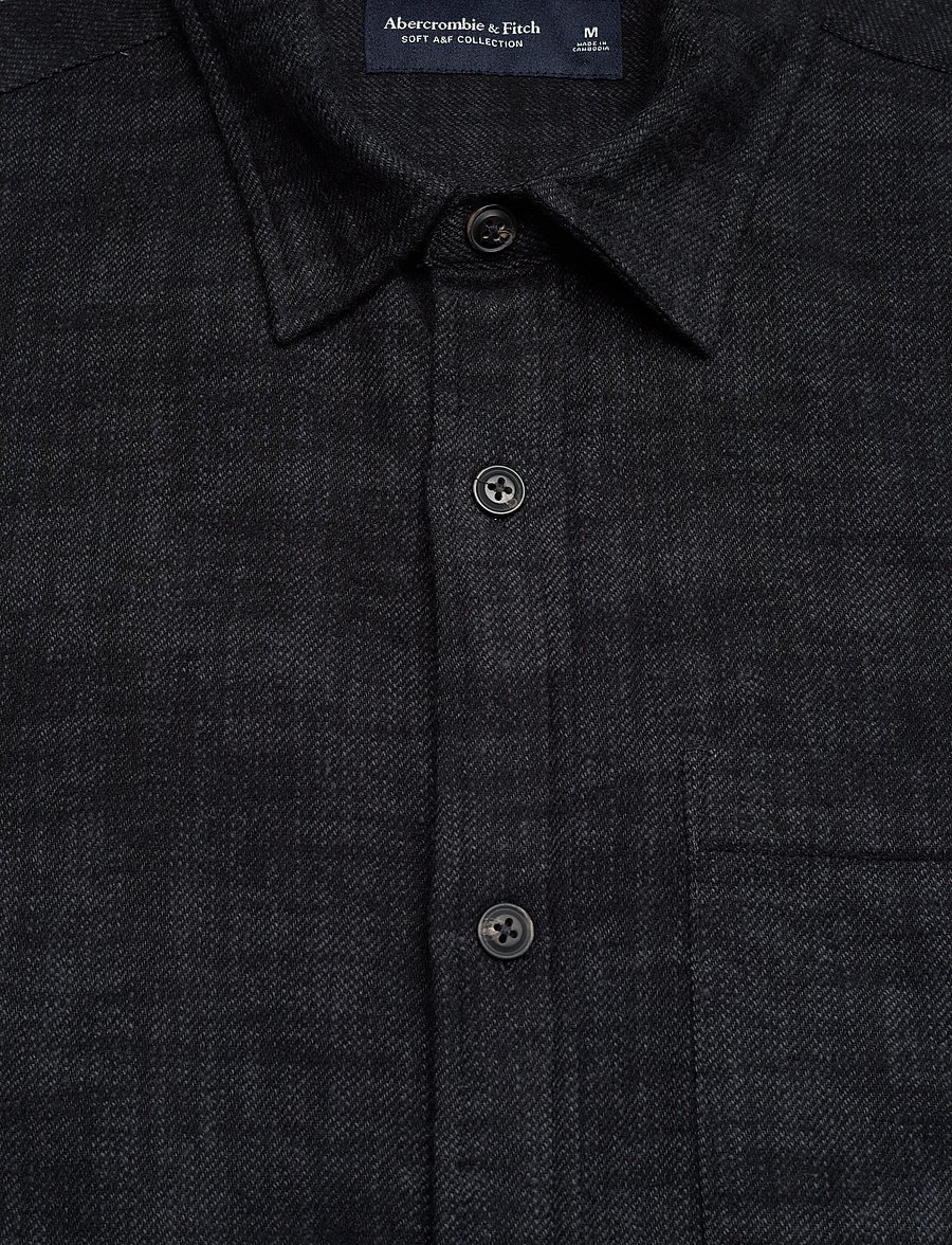 Abercrombie & Fitch - LONG SLEEVE SLUB FLANNEL - flanellskjortor - 900 - 2