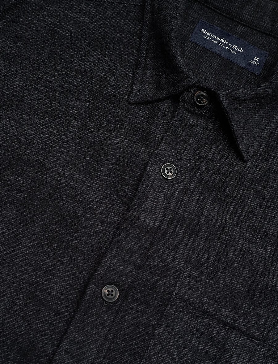 Abercrombie & Fitch - LONG SLEEVE SLUB FLANNEL - flanellskjortor - 900 - 3