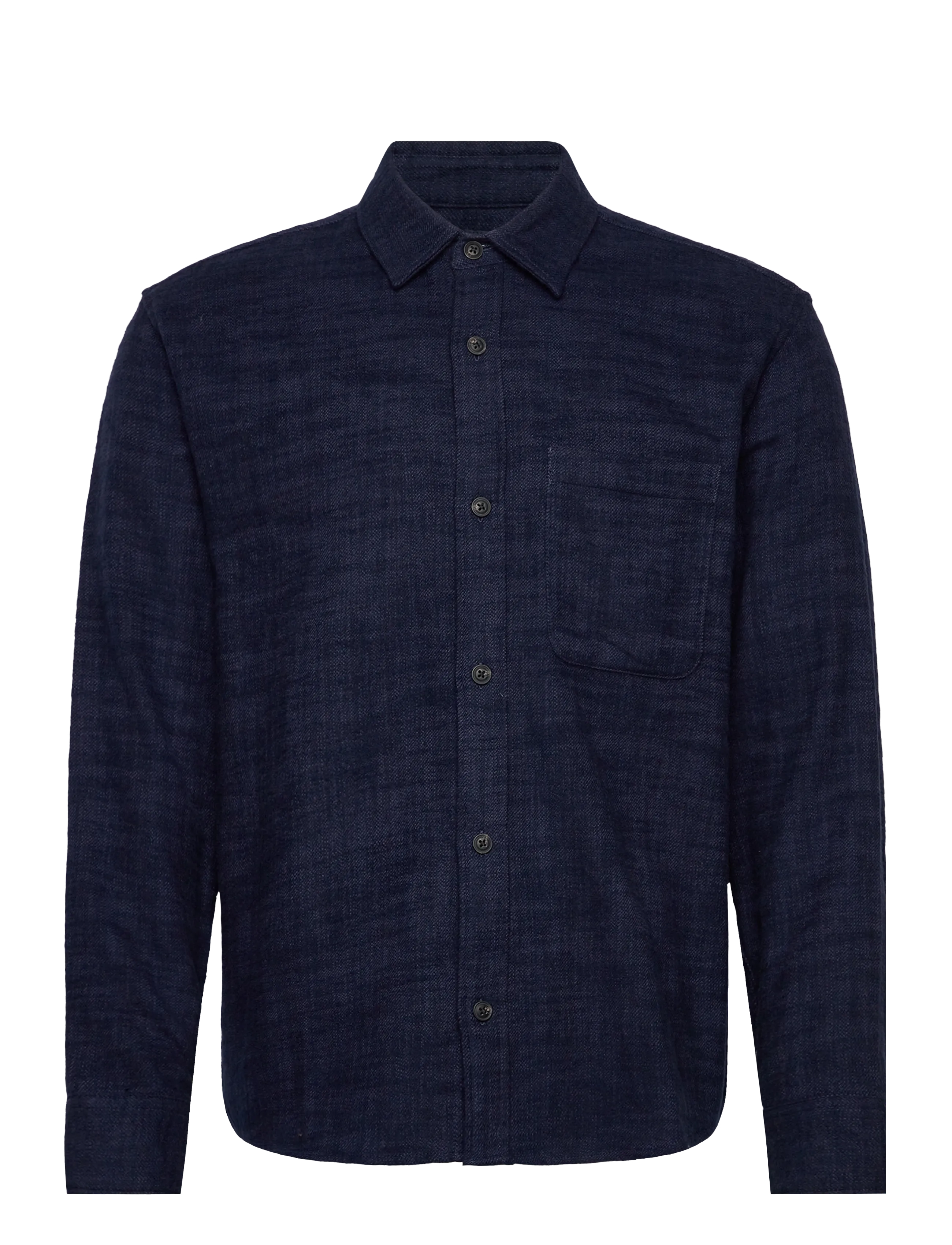 Abercrombie & Fitch LONG SLEEVE SLUB FLANNEL - Hemden - 200 / navy