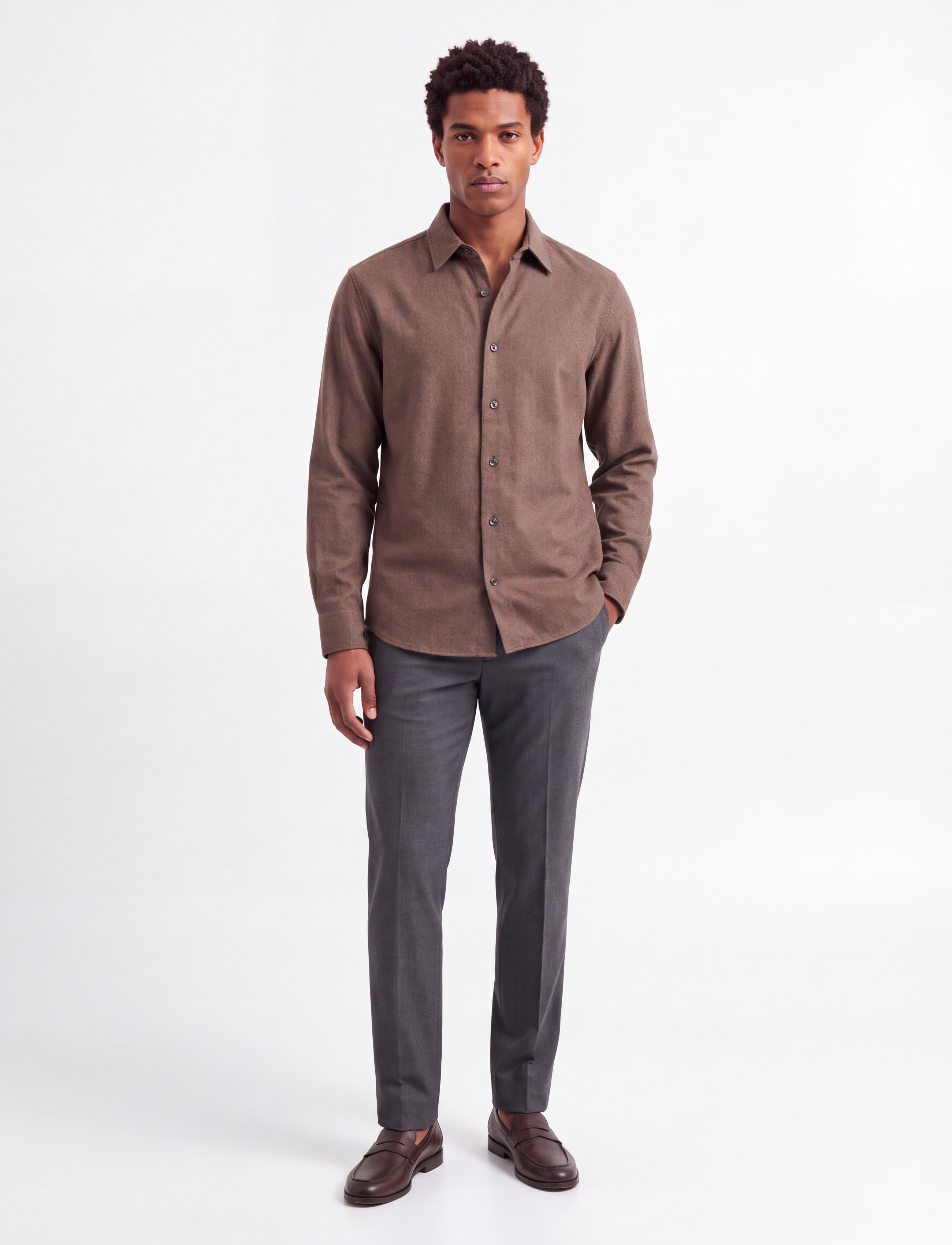 Abercrombie & Fitch CASHMERE TOUCH WOVEN - Abercrombie & Fitch - 400 / brown