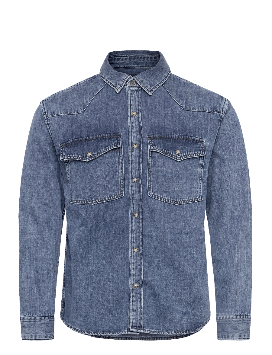 Abercrombie & Fitch - LONG SLEEVE DENIM - teksasärgid - 200 - 0