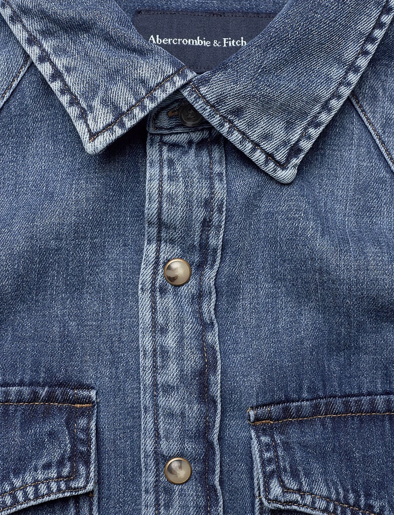 Abercrombie & Fitch - LONG SLEEVE DENIM - jeansskjortor - 200 - 2