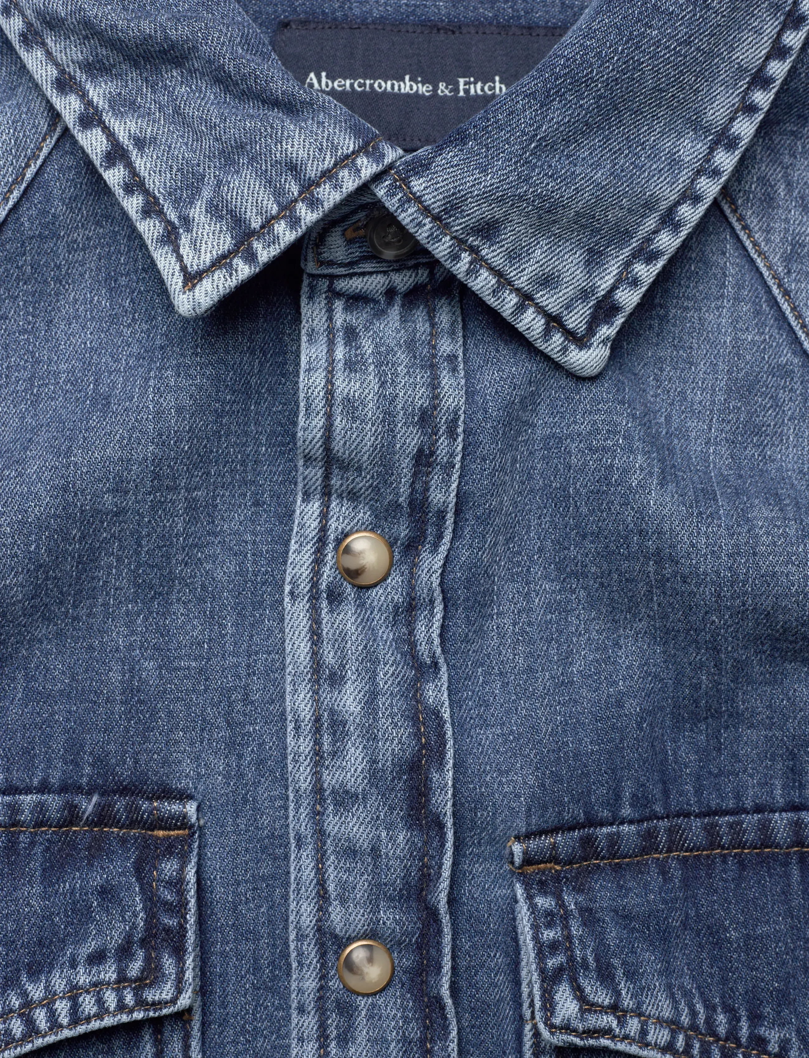 Abercrombie & Fitch - LONG SLEEVE DENIM - jeansskjortor - 200 - 2