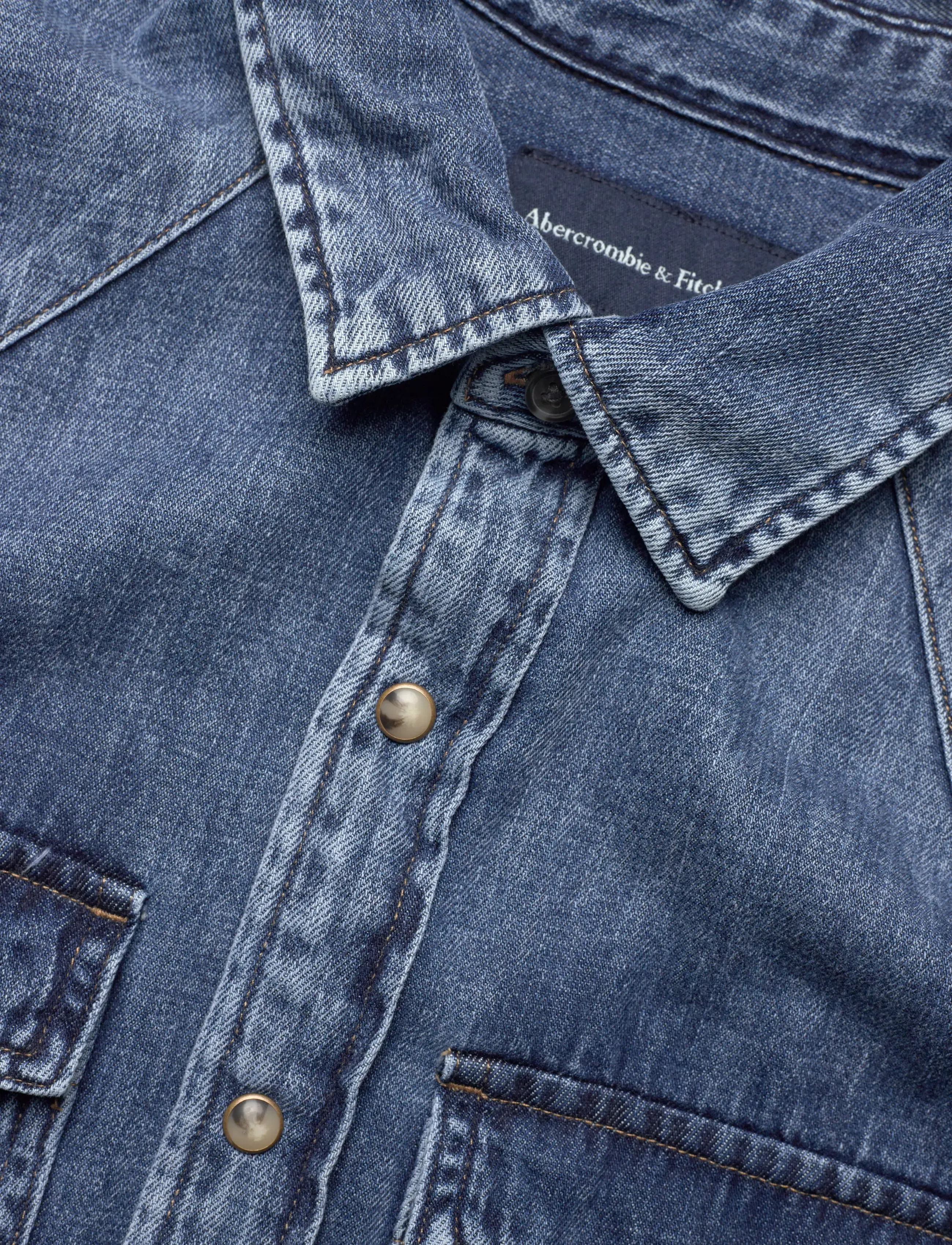 Abercrombie & Fitch - LONG SLEEVE DENIM - jeansskjortor - 200 - 3