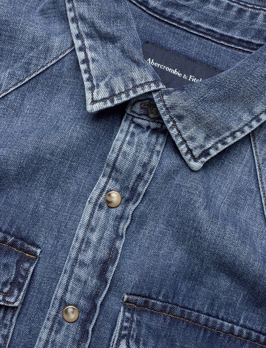 Abercrombie & Fitch - LONG SLEEVE DENIM - teksasärgid - 200 - 3
