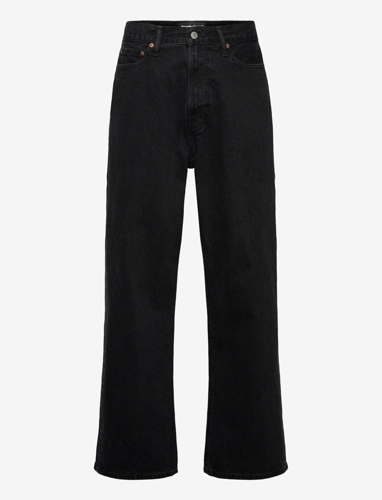 Abercrombie & Fitch - BAGGY 5 POCKET - loose jeans - black - 0