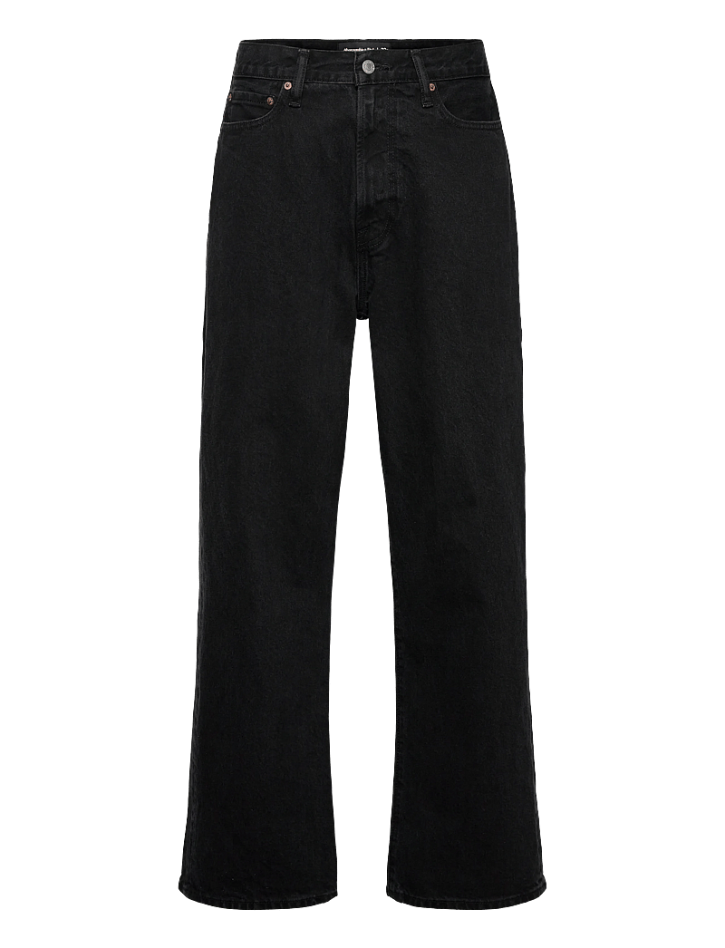 Abercrombie & Fitch - BAGGY 5 POCKET - alt laienevad teksad - black - 0