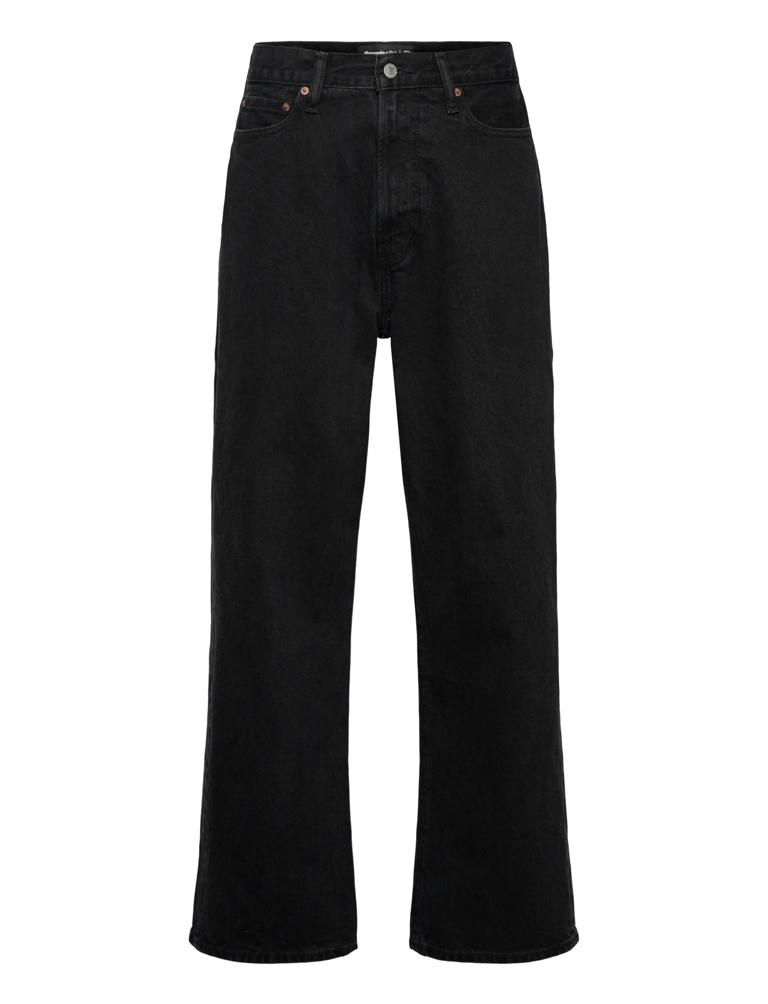 Abercrombie & Fitch BAGGY 5 POCKET - Jeans - BLACK / black