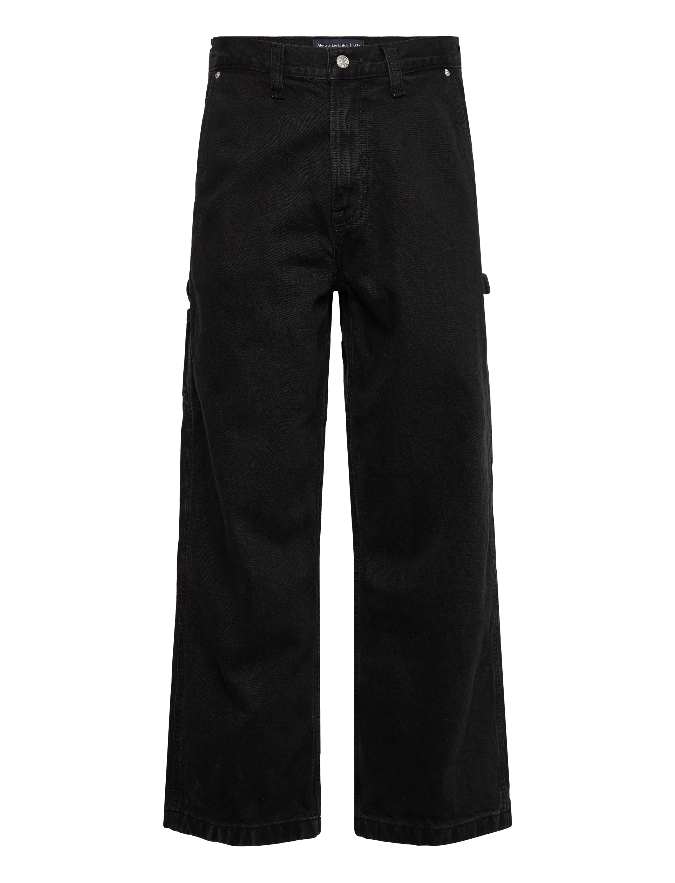 Abercrombie & Fitch Baggy Workwear, Mænd, Baggy Arbejdsbukser, Sort, Str: 32 x 34