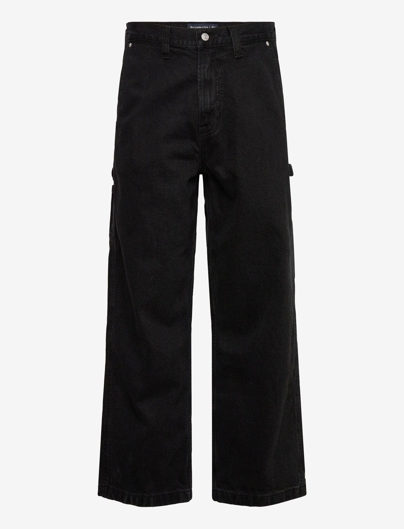 Abercrombie & Fitch - BAGGY WORKWEAR - alt laienevad teksad - black - 0