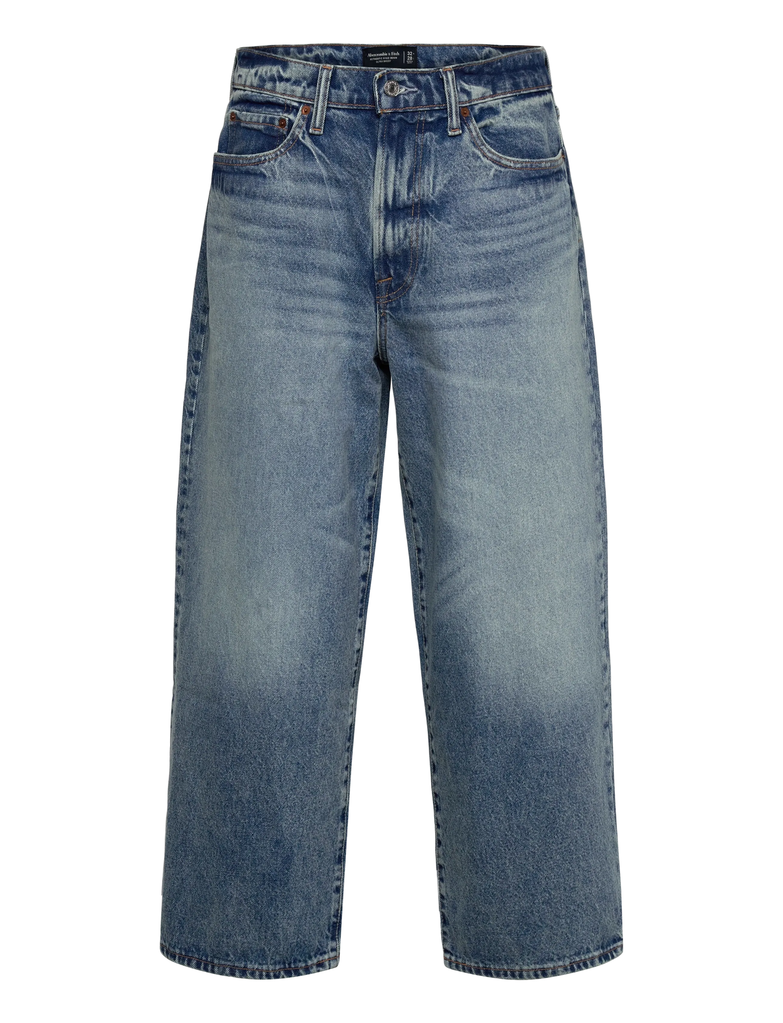 ABERCROMBIE & FITCH Ultra Baggy Tinted Medium 5 Pocket Blau - 32X 30 - Herren