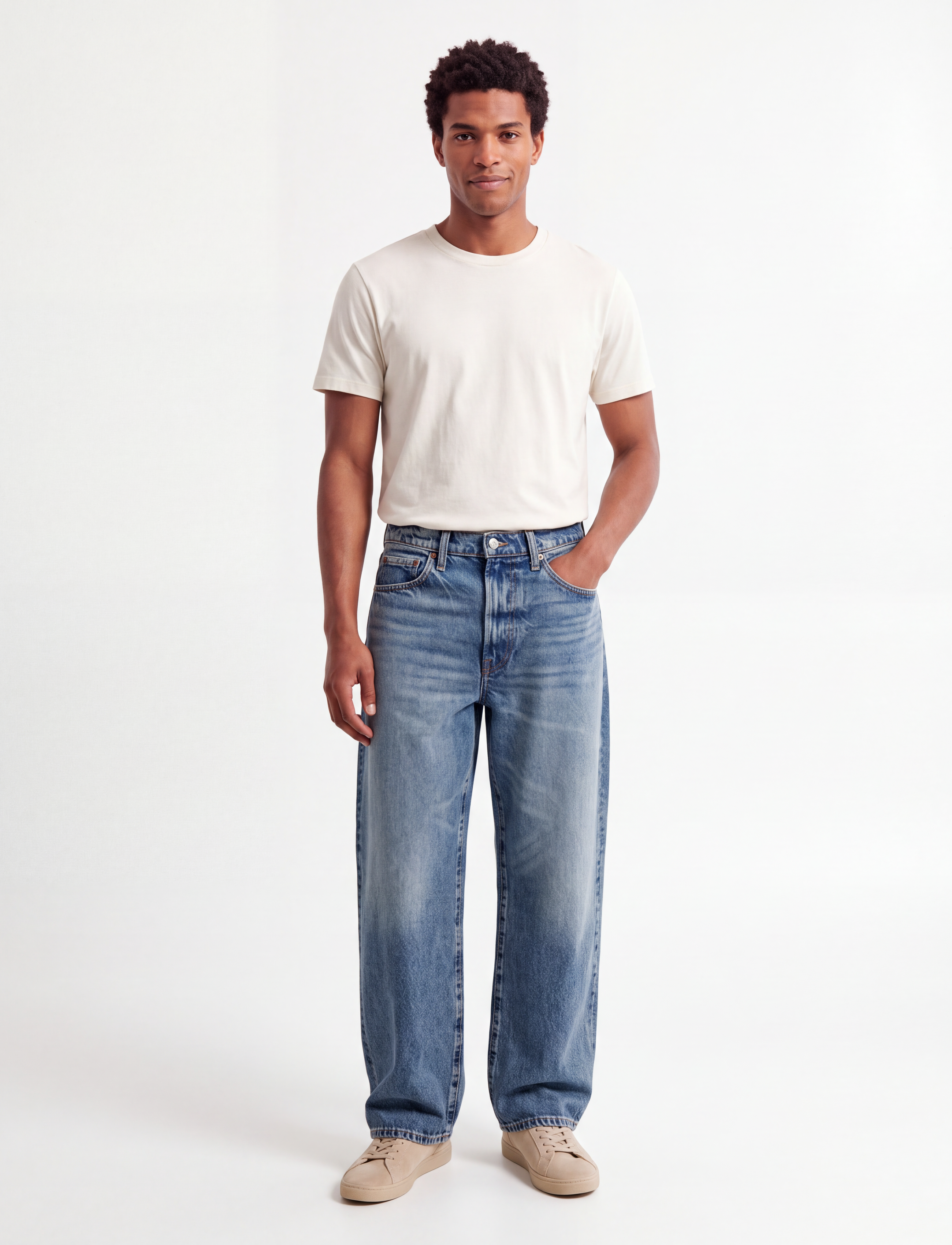 Abercrombie & Fitch ULTRA BAGGY TINTED MEDIUM 5 POCKET - Jeansmode - 278 / blue