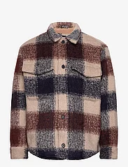 Abercrombie & Fitch - ANF MENS OUTERWEAR - kevättakit - brown blue buffalo check - 0